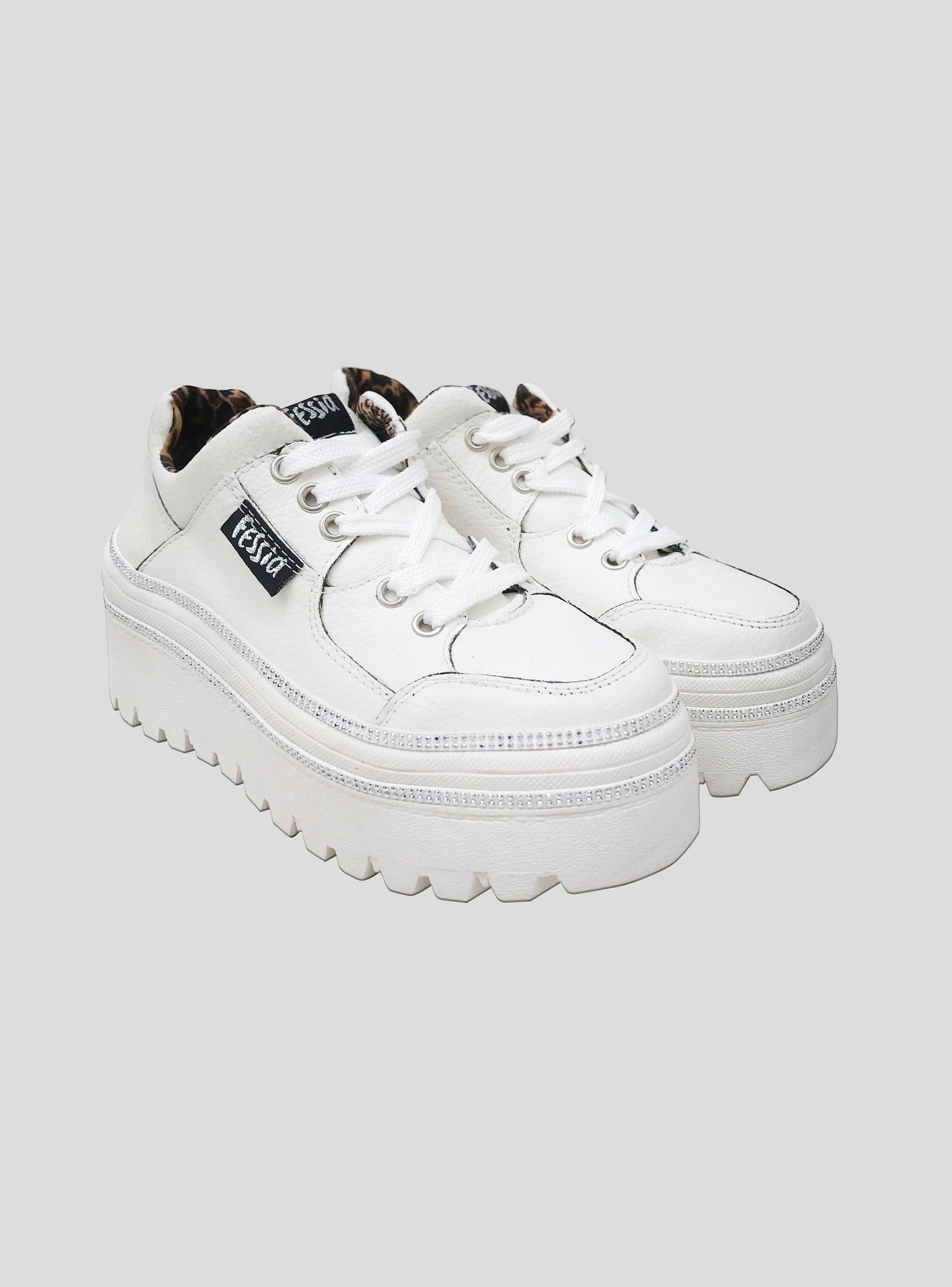 Zapatilla Urbana Fessia Punky White Mujer-1