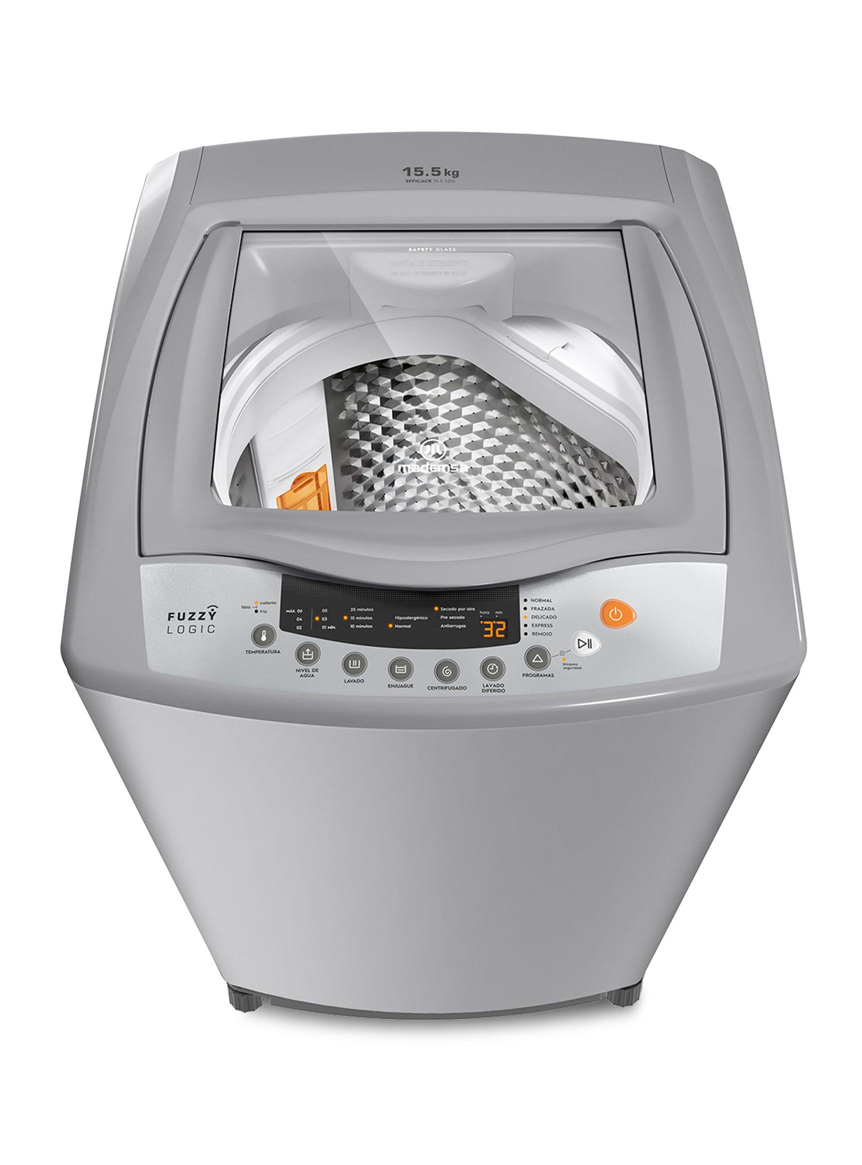 Lavadora de Carga Superior 15.5 Kg Efficace SZG Gris-3