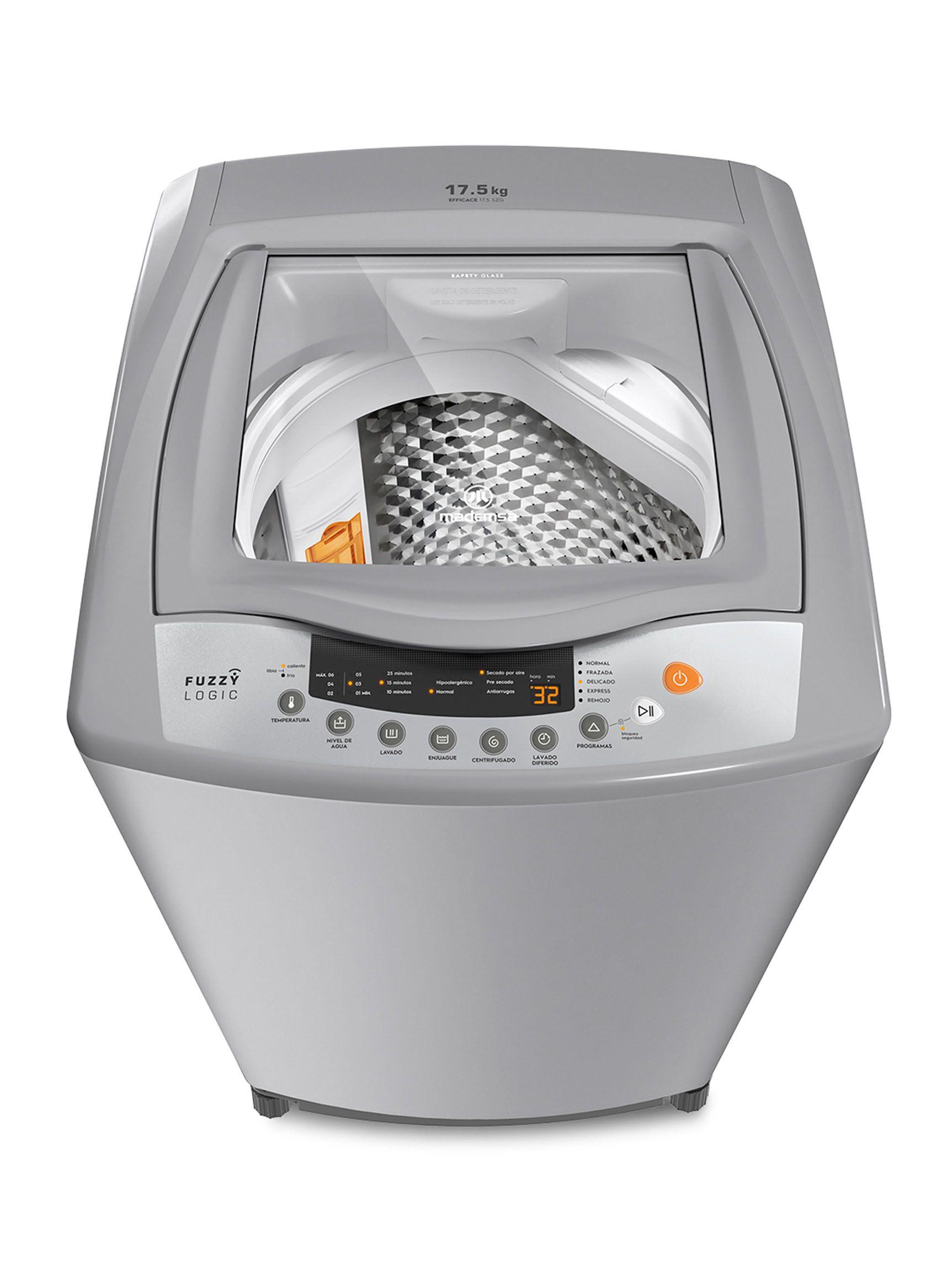 Lavadora de Carga Superior 17.5 Kg Efficace SZG Silver-3