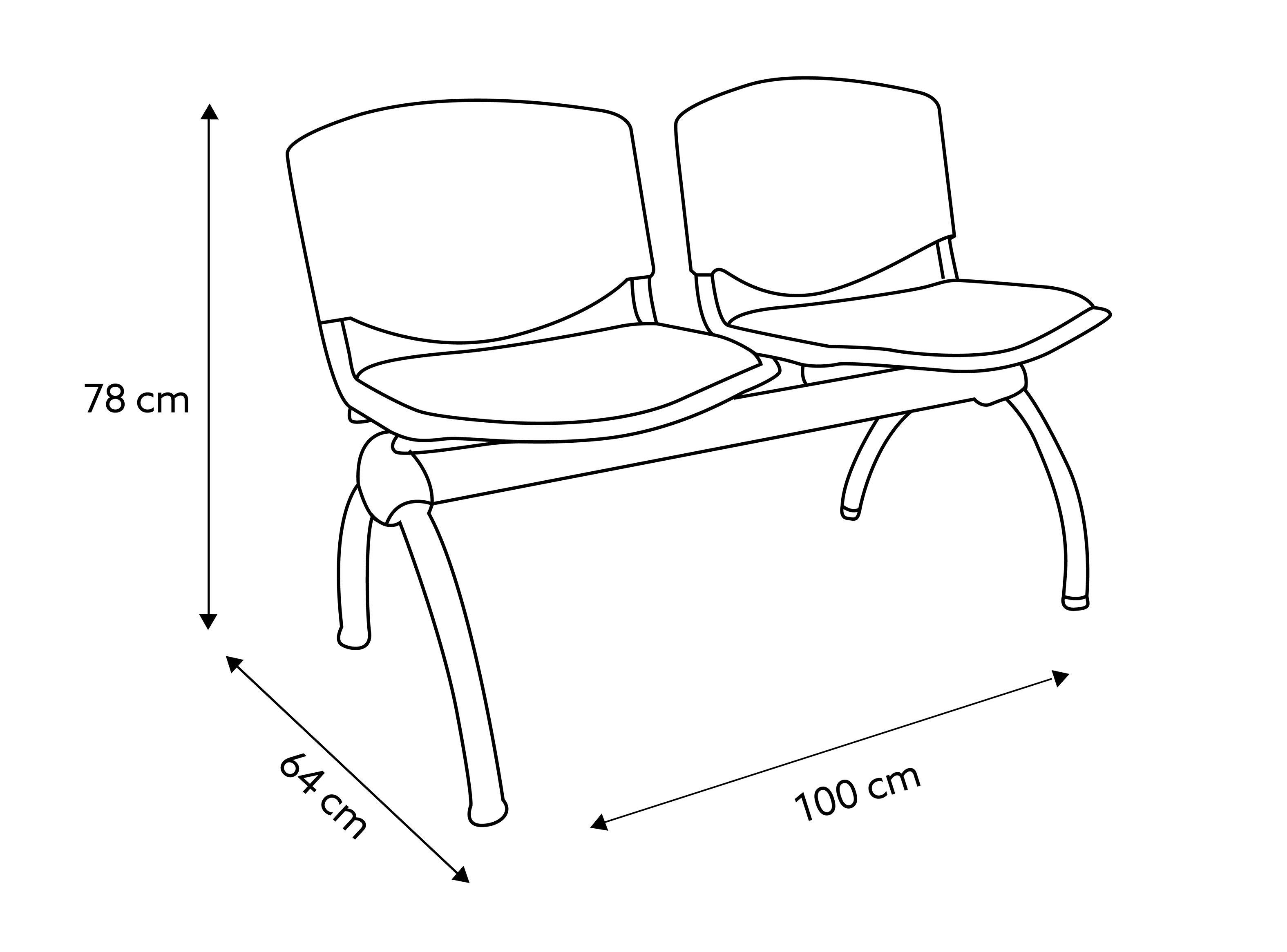 Banqueta Basflex Office Iso Luna 2 Cuerpos-1
