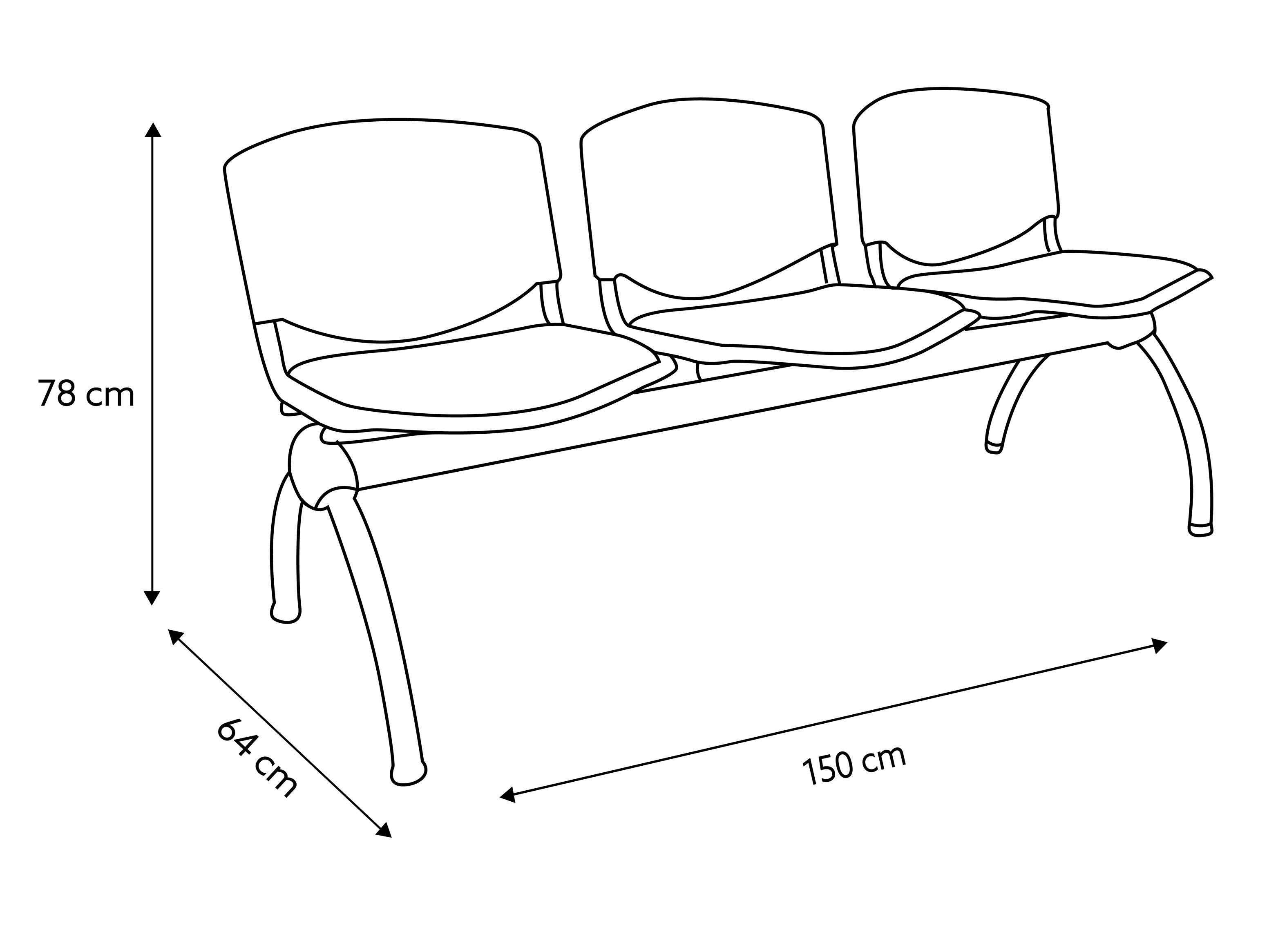 Banqueta Basflex Office Iso Luna 3 Cuerpos-1