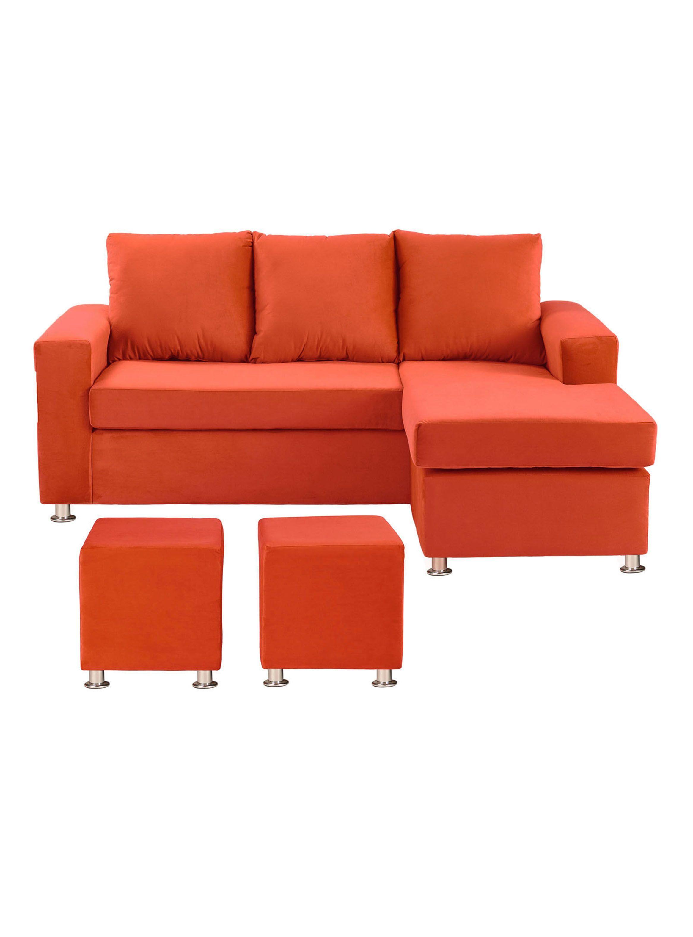 Sofá Bi-L 3 Cuerpos + 2 Poufs Felpa-0