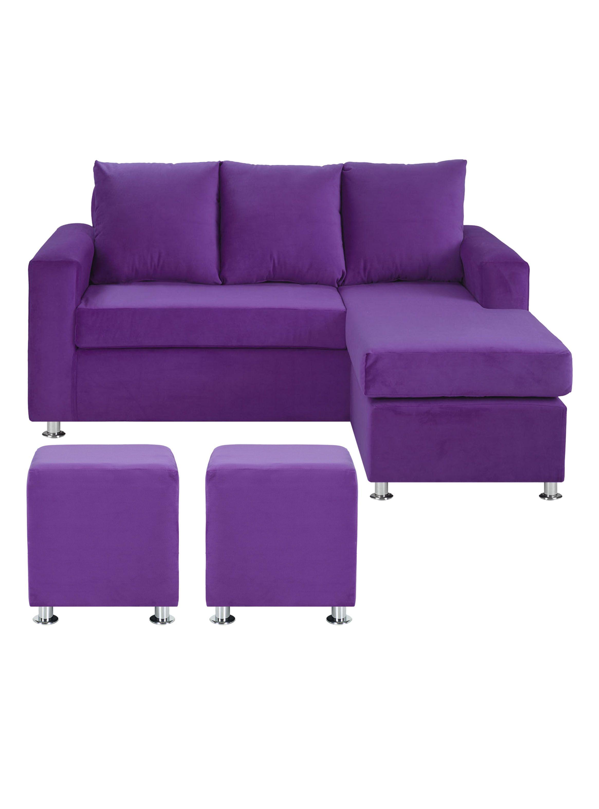 Sofá Bi-L 3 Cuerpos + 2 Poufs Felpa-0