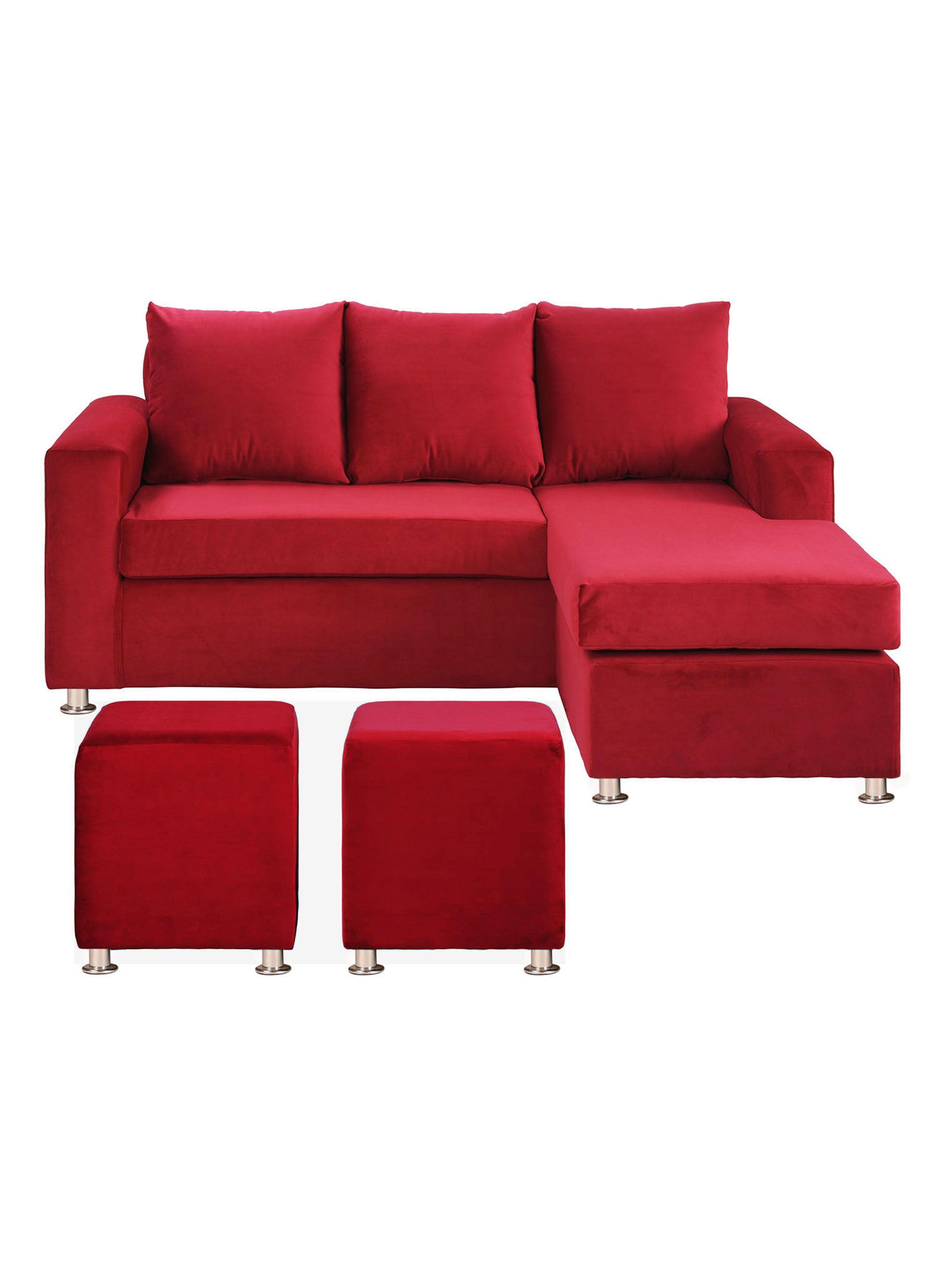 Sofá Bi-L 3 Cuerpos + 2 Poufs Felpa-0