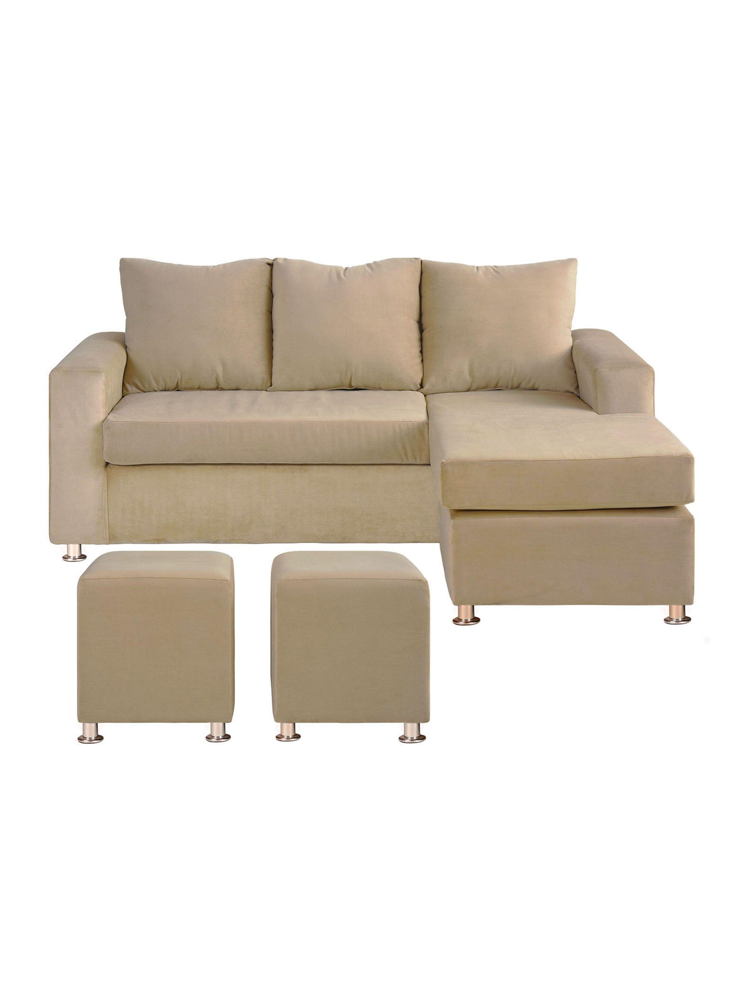 Sofá Bi-L 3 Cuerpos + 2 Poufs Felpa-0