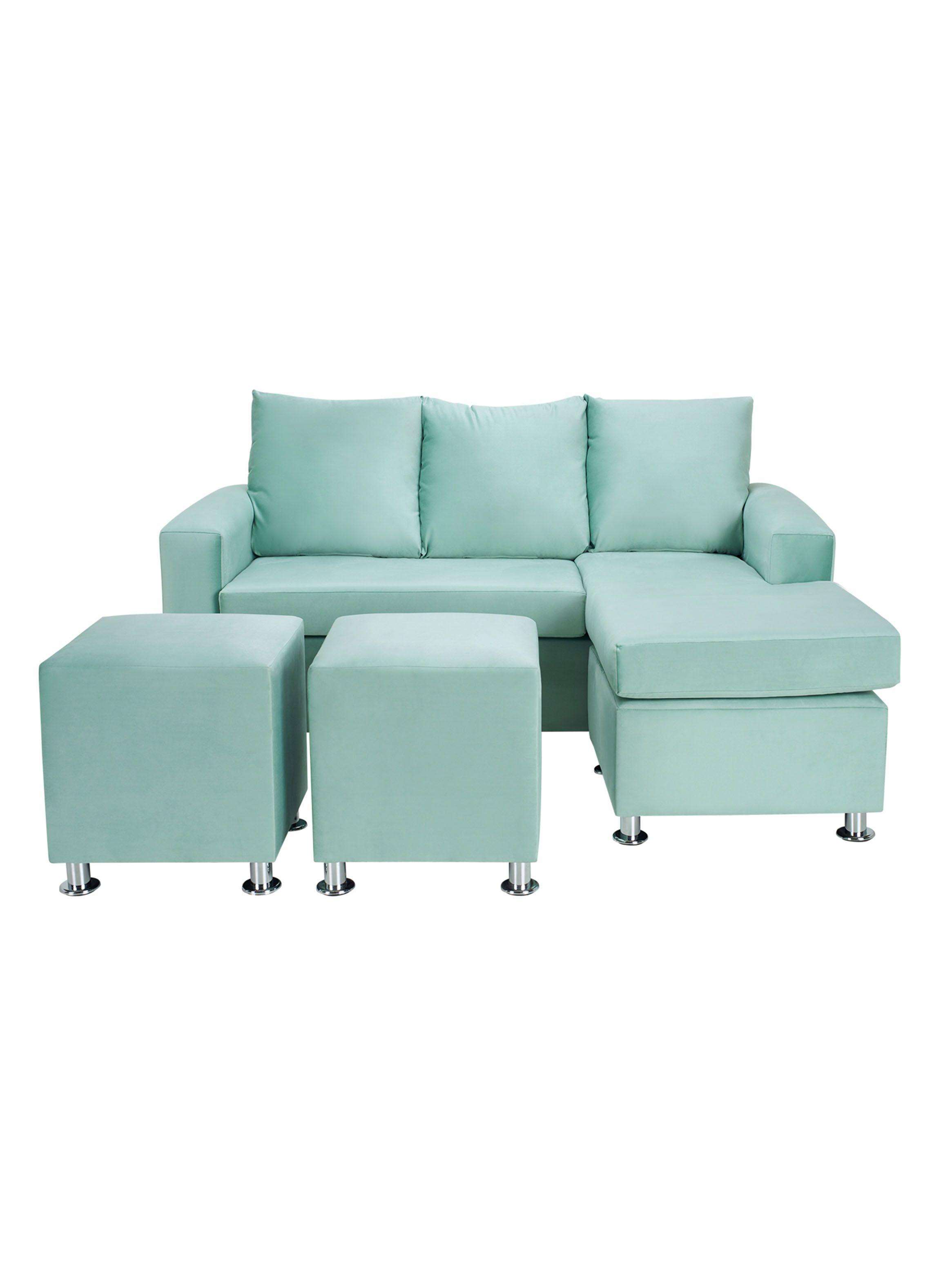 Sofá Bi-L 3 Cuerpos + 2 Poufs Felpa-0