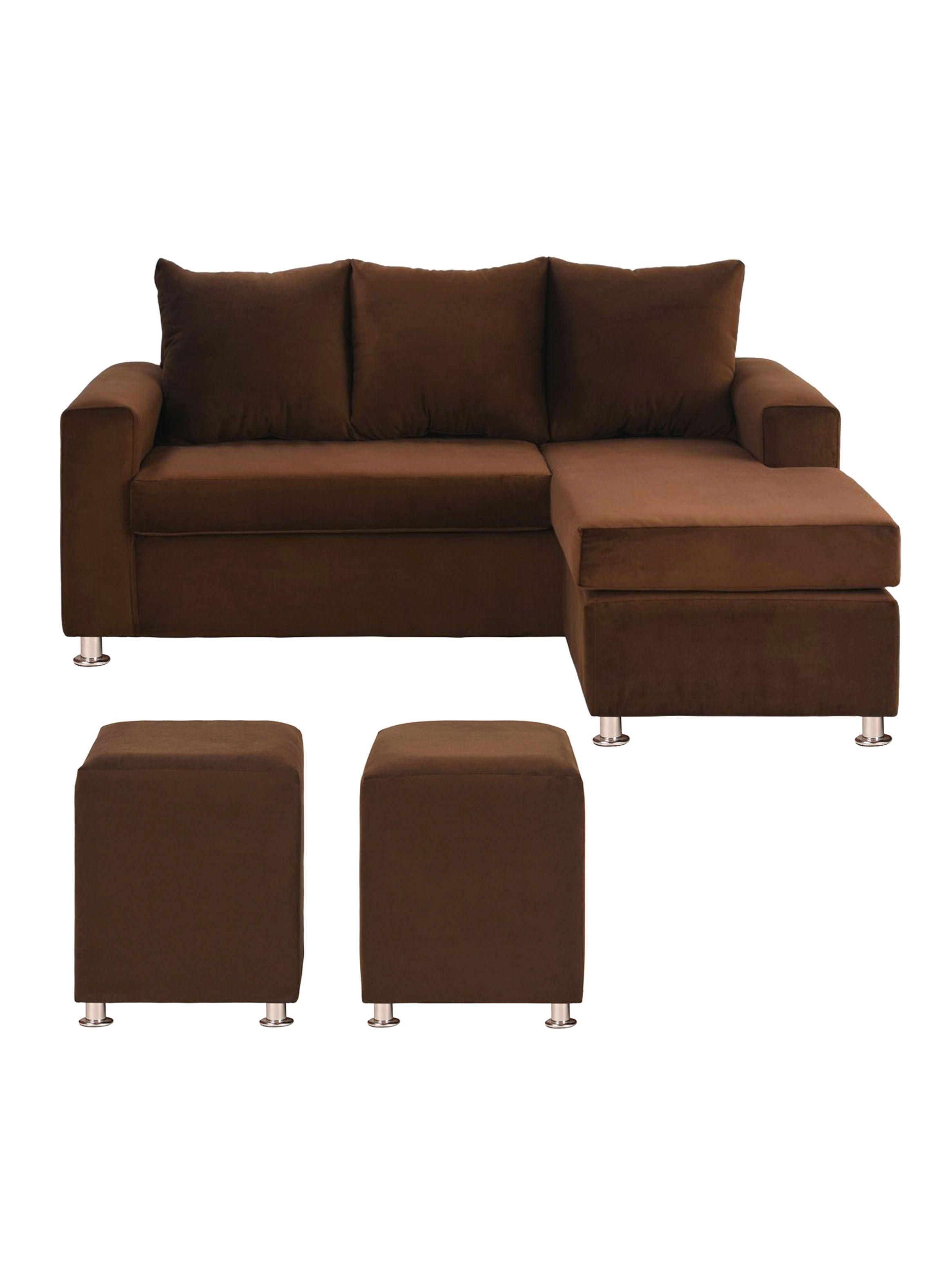 Sofá Bi-L 3 Cuerpos + 2 Poufs Felpa-0