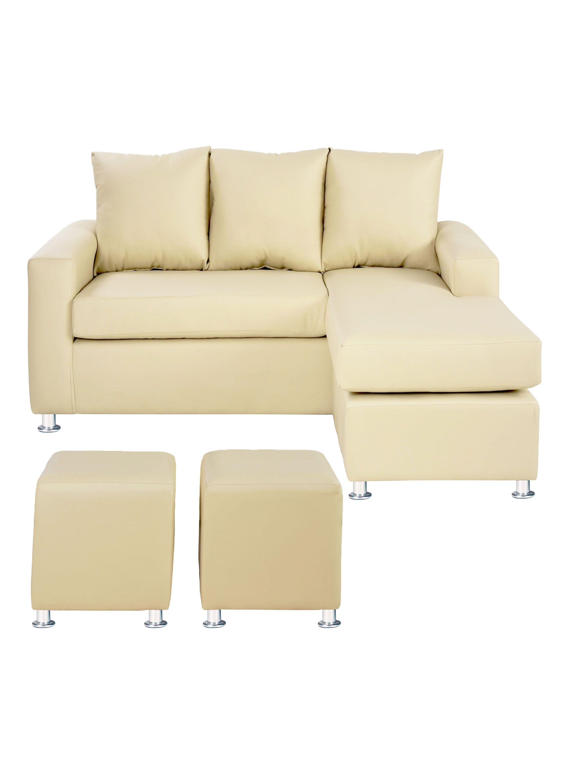 Sofá Bi-L 3 Cuerpos + 2 Pouf Pu-0