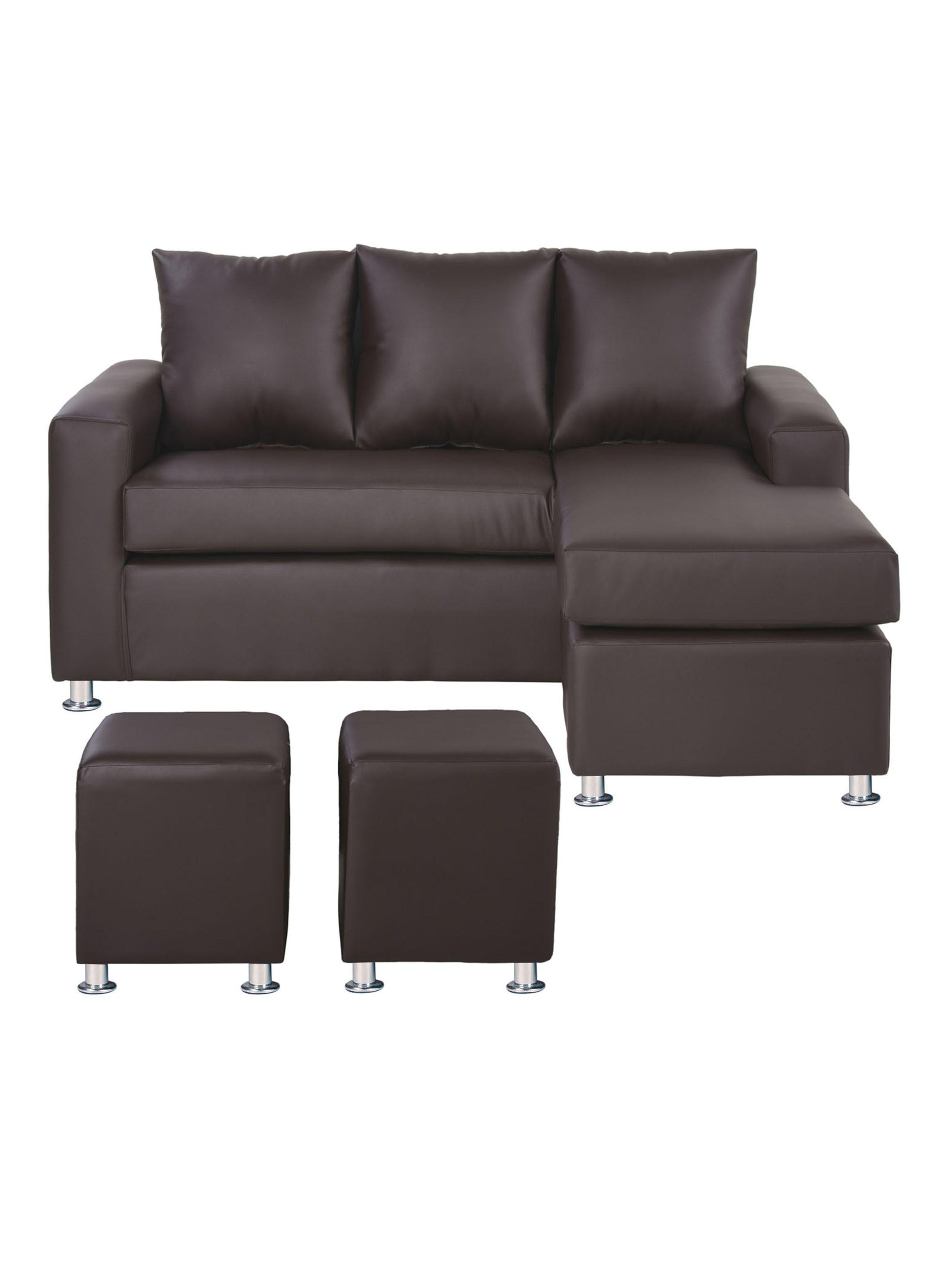 Sofá Bi-L 3 Cuerpos + 2 Pouf Pu-0