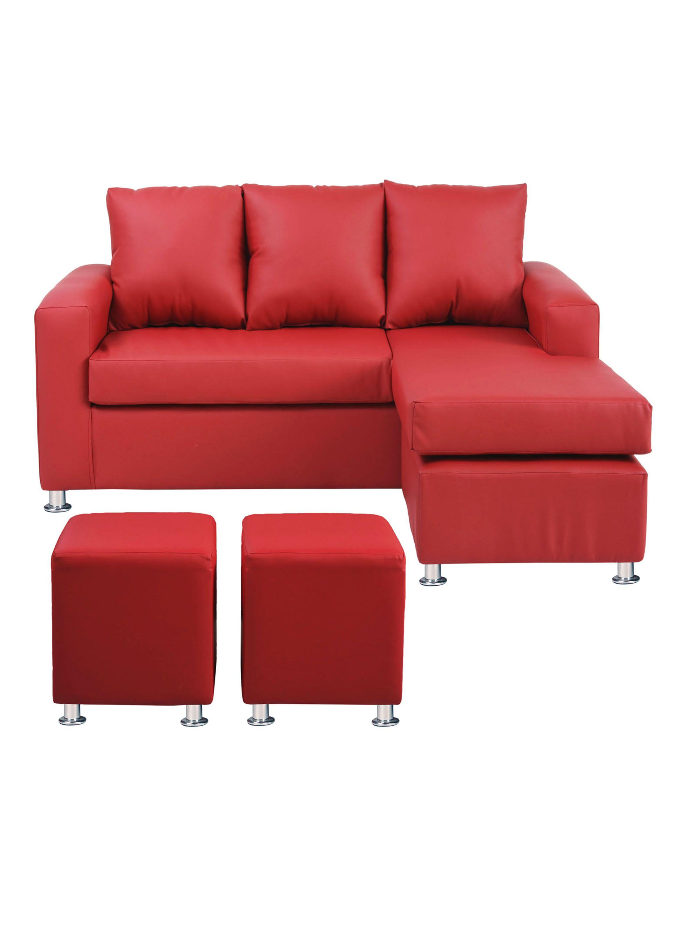 Sofá Bi-L 3 Cuerpos + 2 Pouf Pu-0