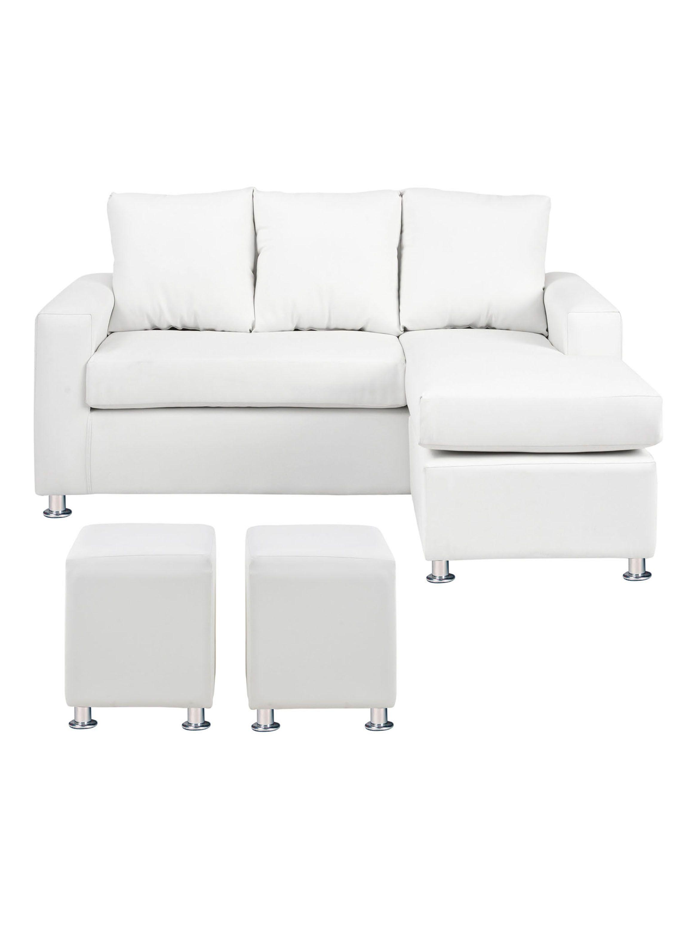 Sofá Bi-L 3 Cuerpos + 2 Pouf Pu-0