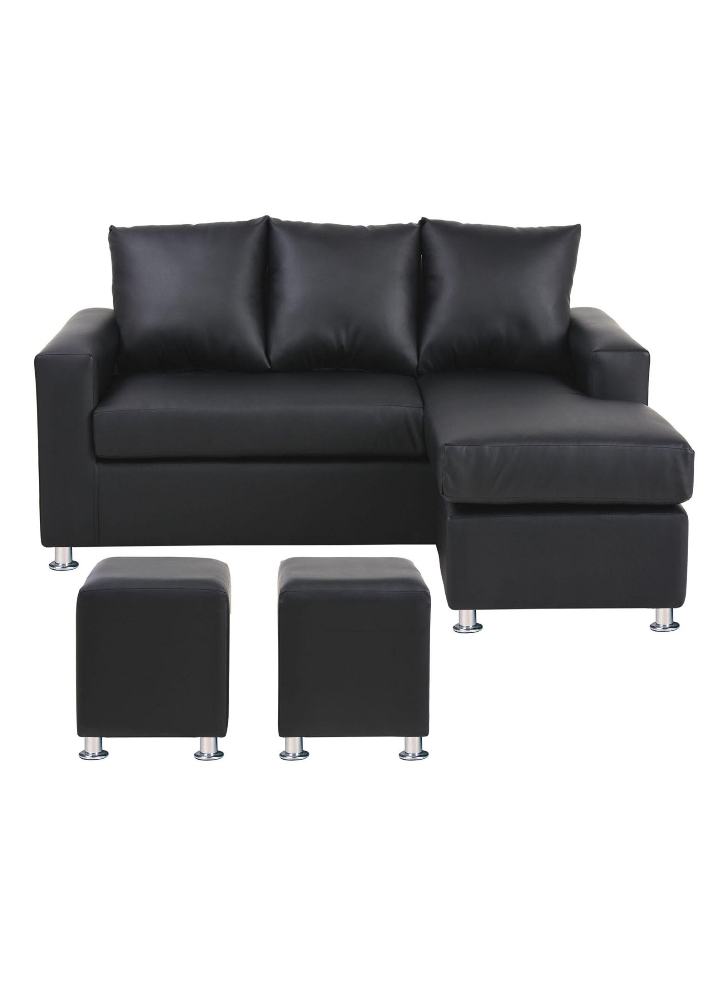 Sofá Bi-L 3 Cuerpos + 2 Pouf Pu-0