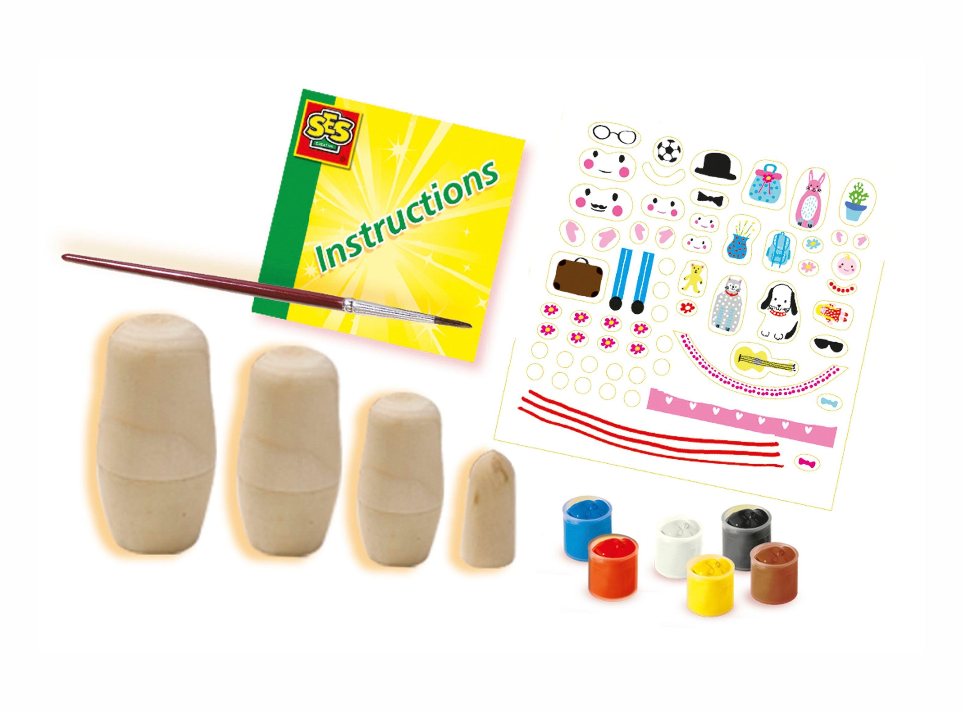 Accesorios Ses Manualidades Kit para Pintar Munecas Rusas Ses-1