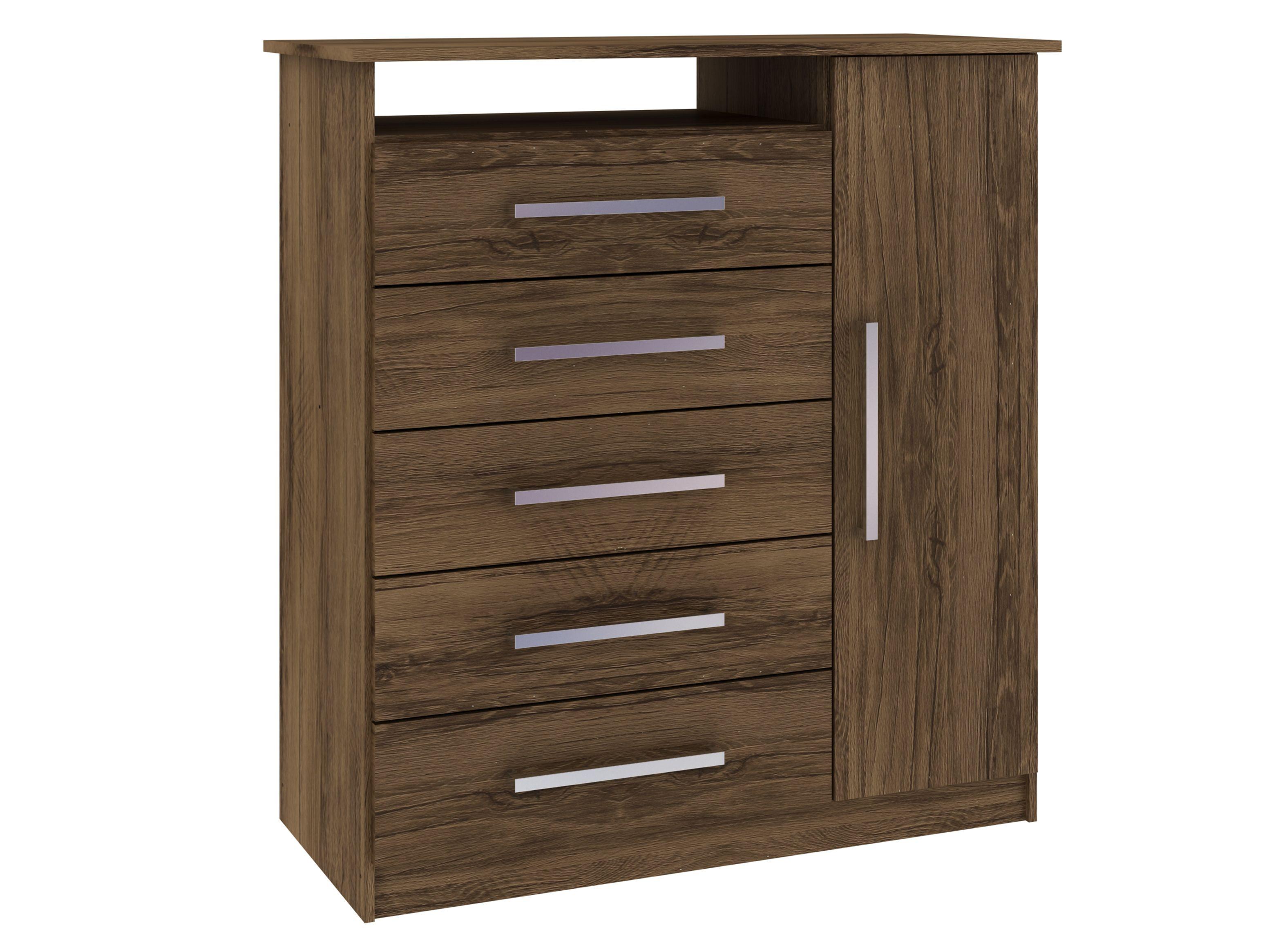 Cómoda D015 1 Puerta 5 Cajones-0