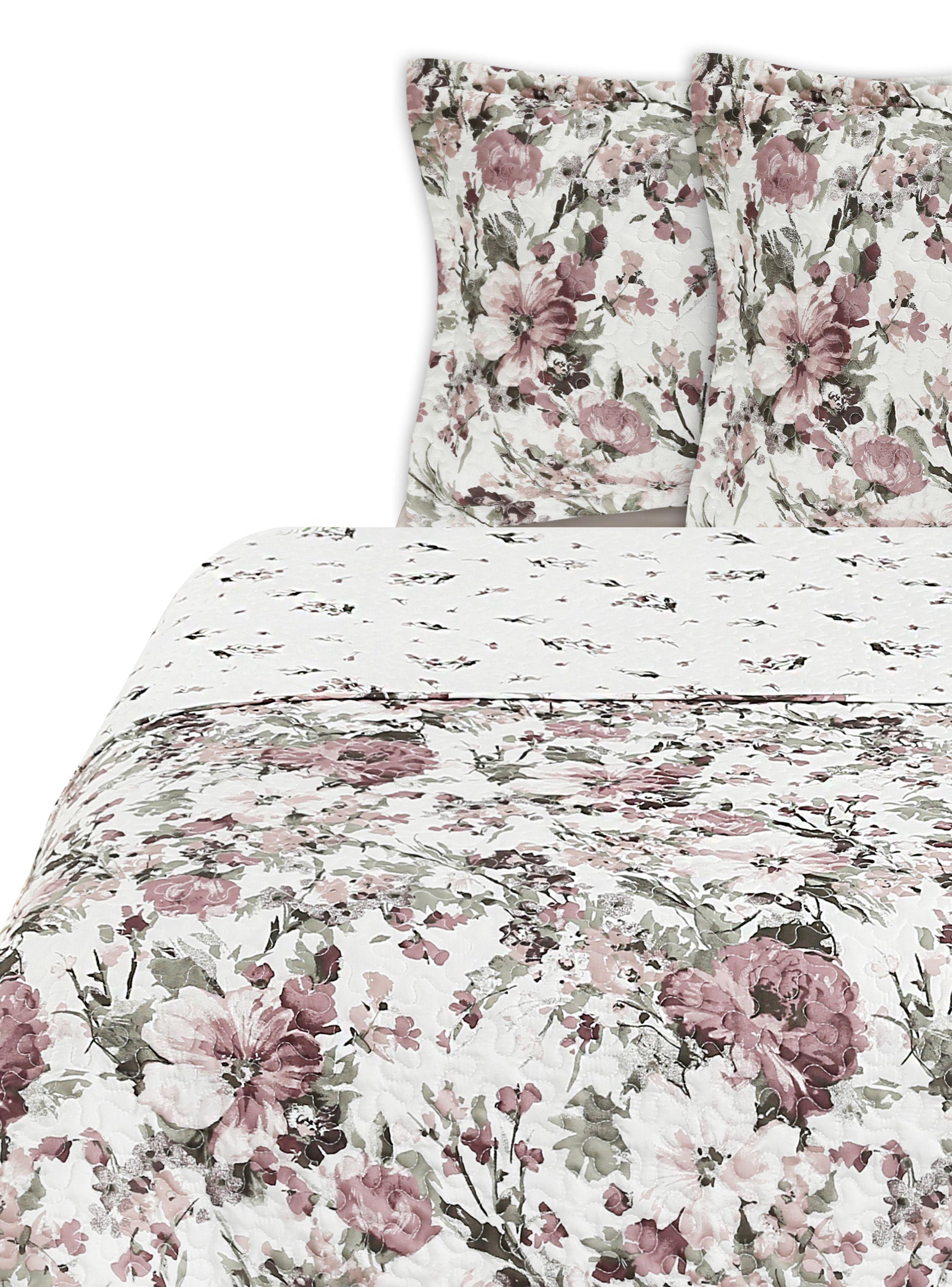 Quilt 2 Plazas Stylo Flores Moradas-0