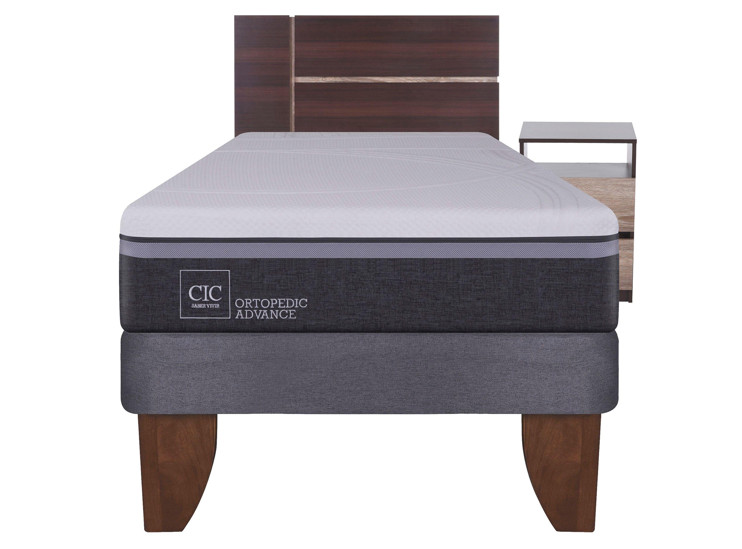 Cama Europea Ortopedic Advance 1.5 Plazas + Set Muebles Enio-4