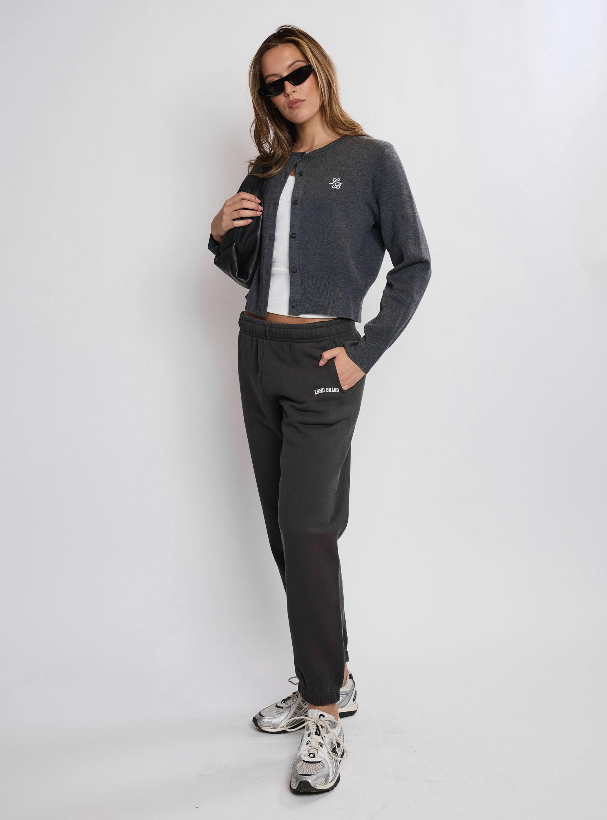 Pantalón de Buzo Cuffed Light Charcoal-2