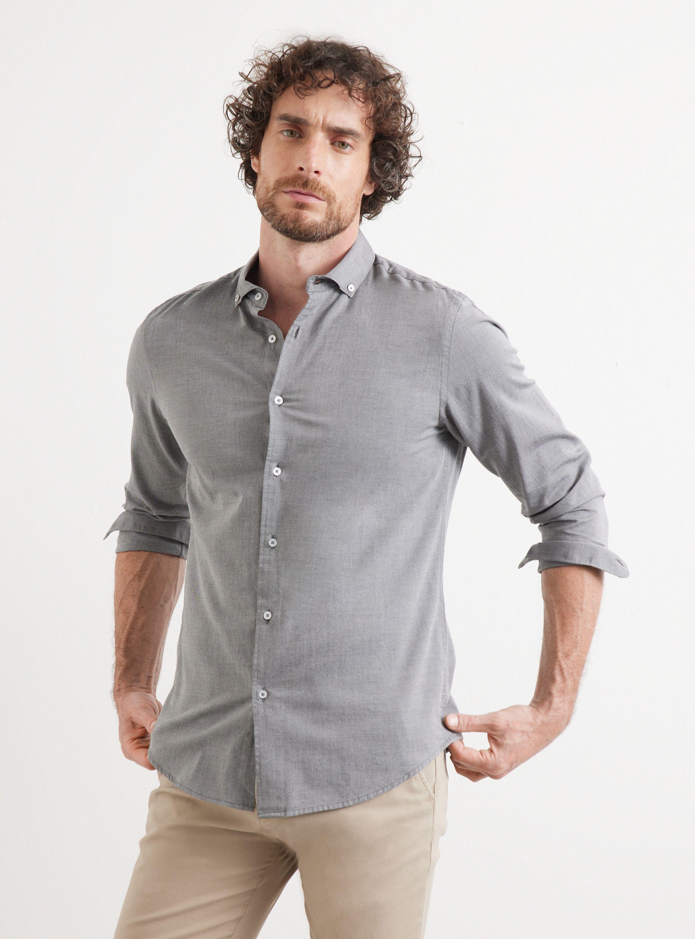 Camisa de Vestir ML Oxford Basic-0