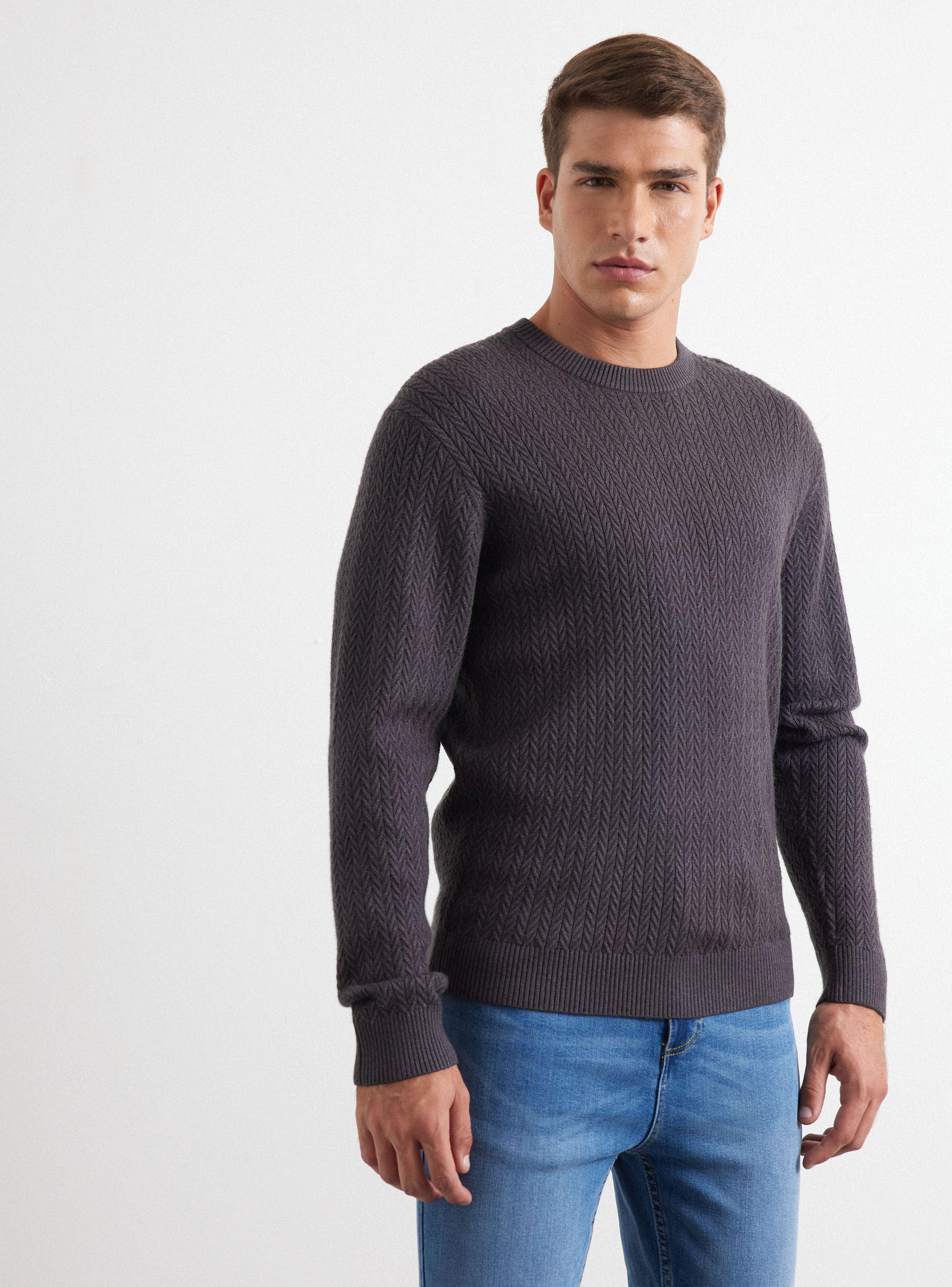 Sweater Diseño Detalle Trenzas Textura-0