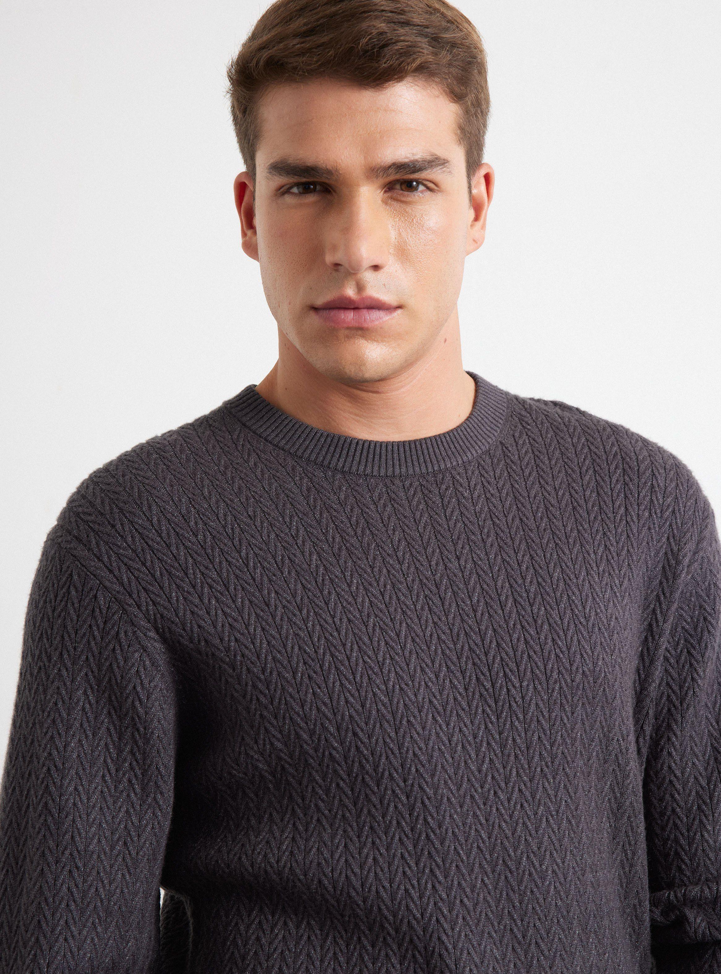 Sweater Diseño Detalle Trenzas Textura-2