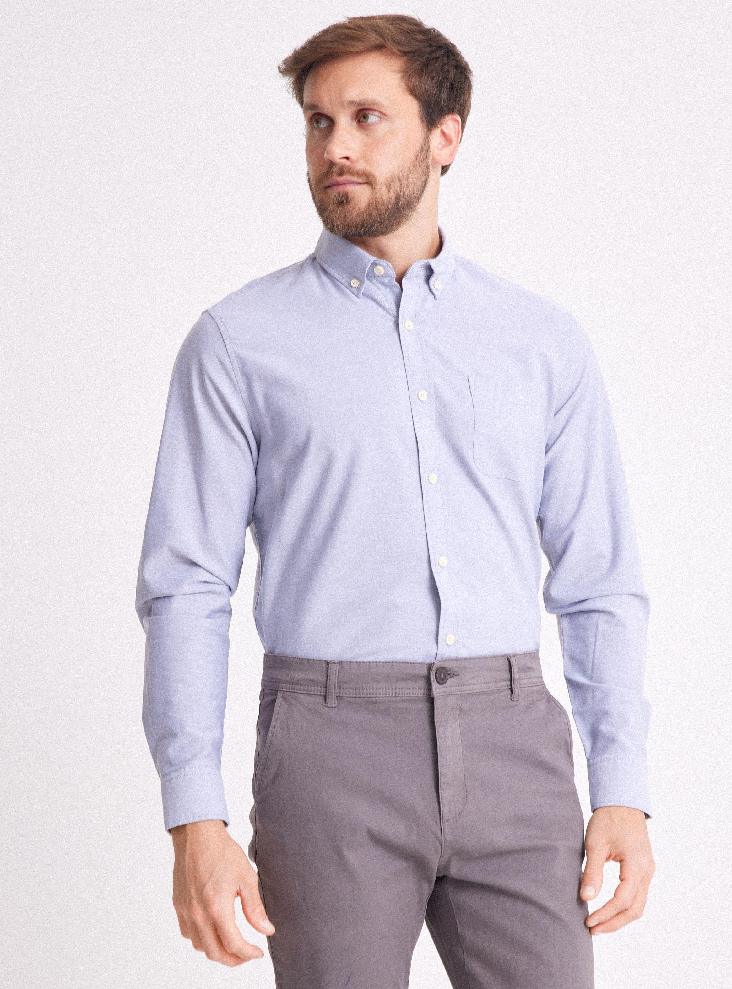 Camisa de Vestir Semi Oxford Regular Fit-0