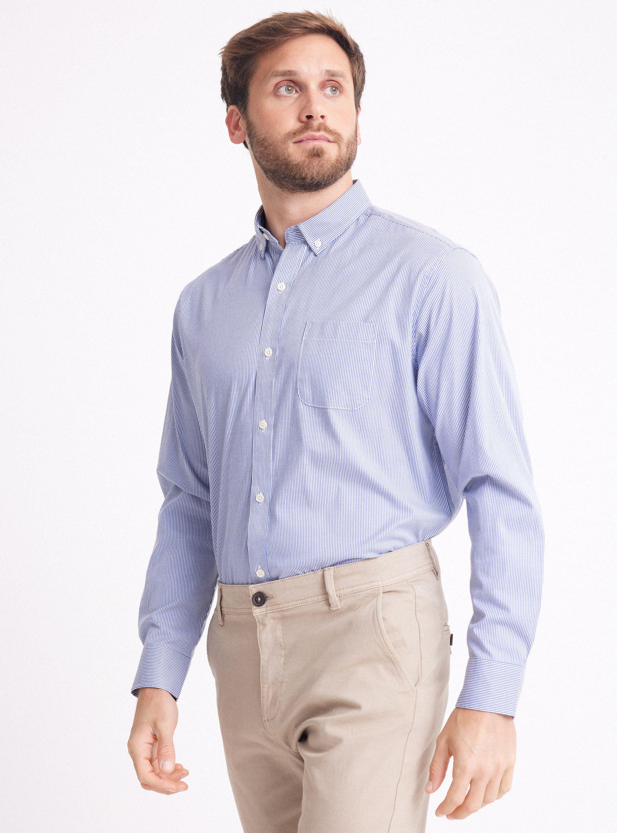 Camisa de Vestir Rayas Regular Fit-0