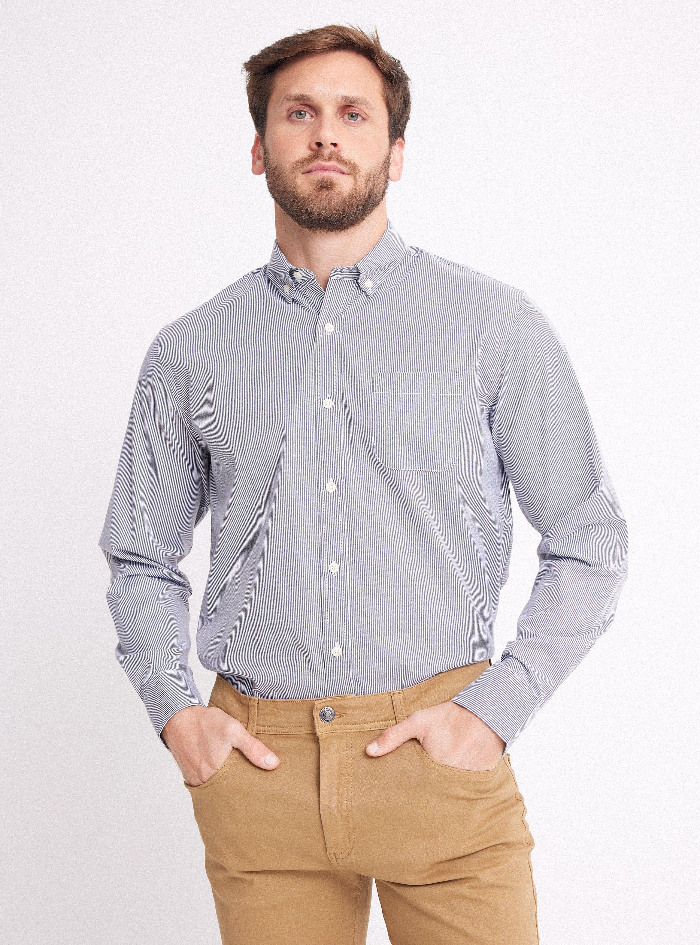 Camisa de Vestir Rayas Regular Fit-0