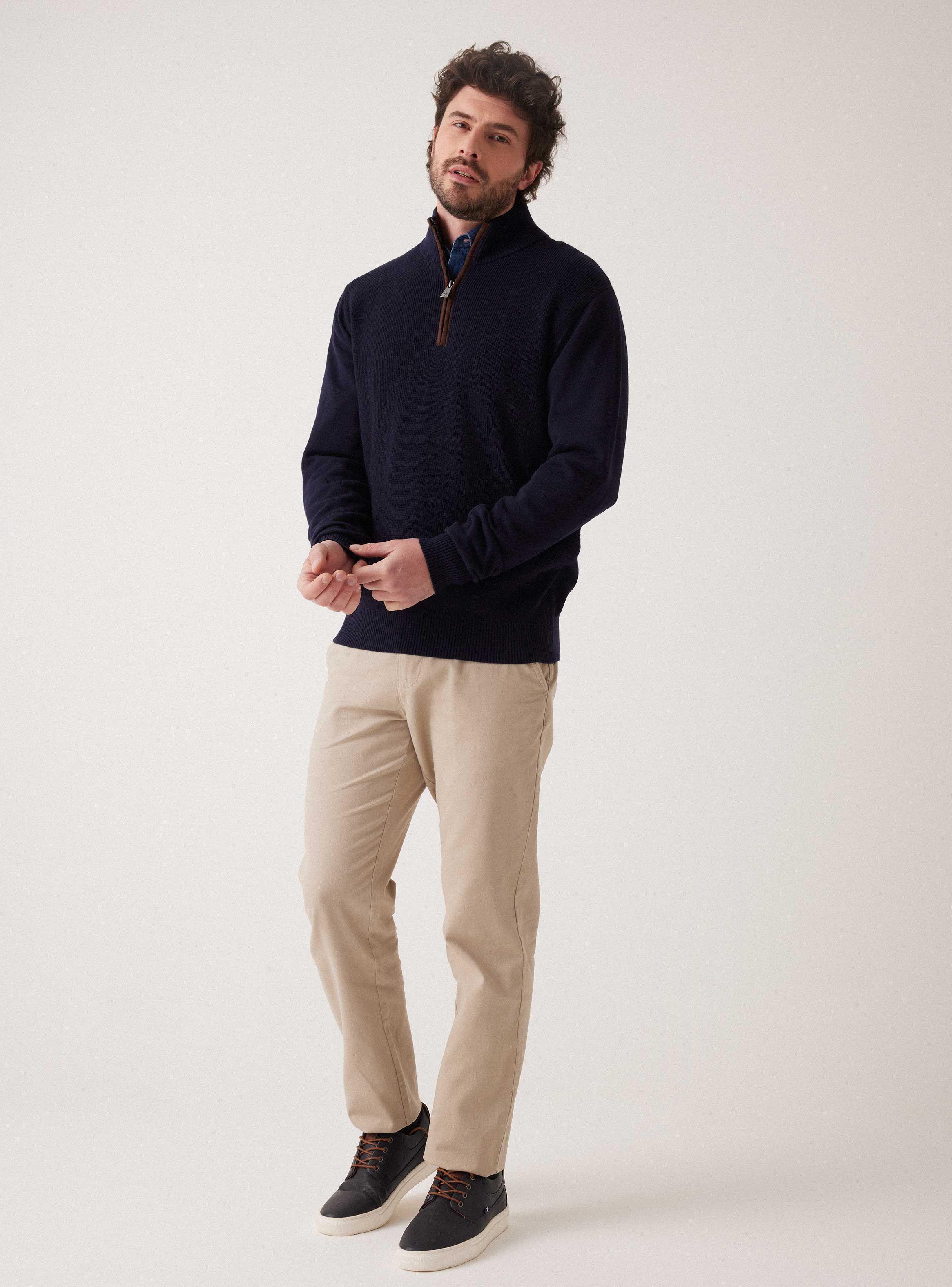 Sweater Basic Cierre Medio-4