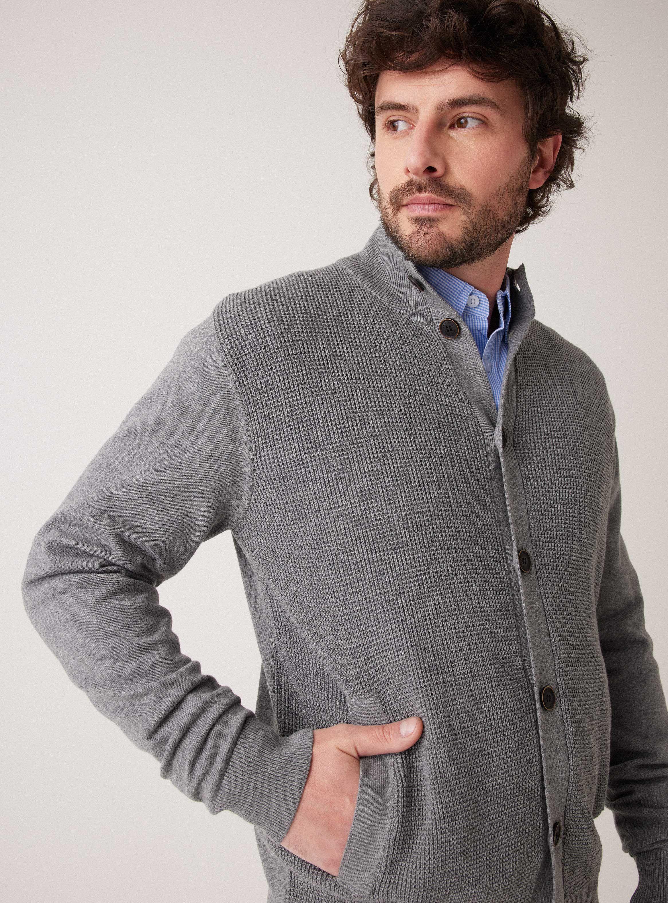 Sweater Cardigan con Bolsillo Lateral-2