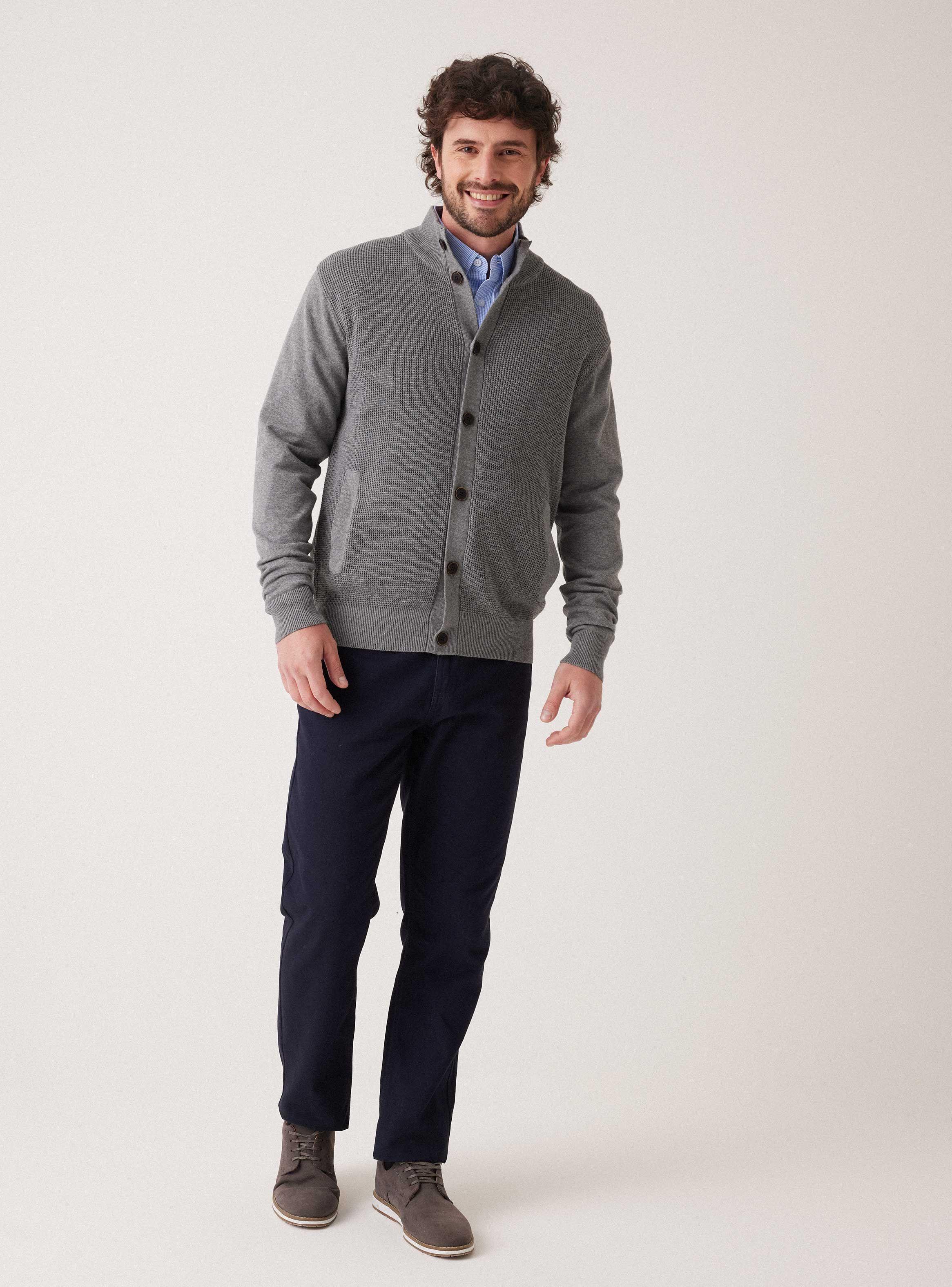 Sweater Cardigan con Bolsillo Lateral-4