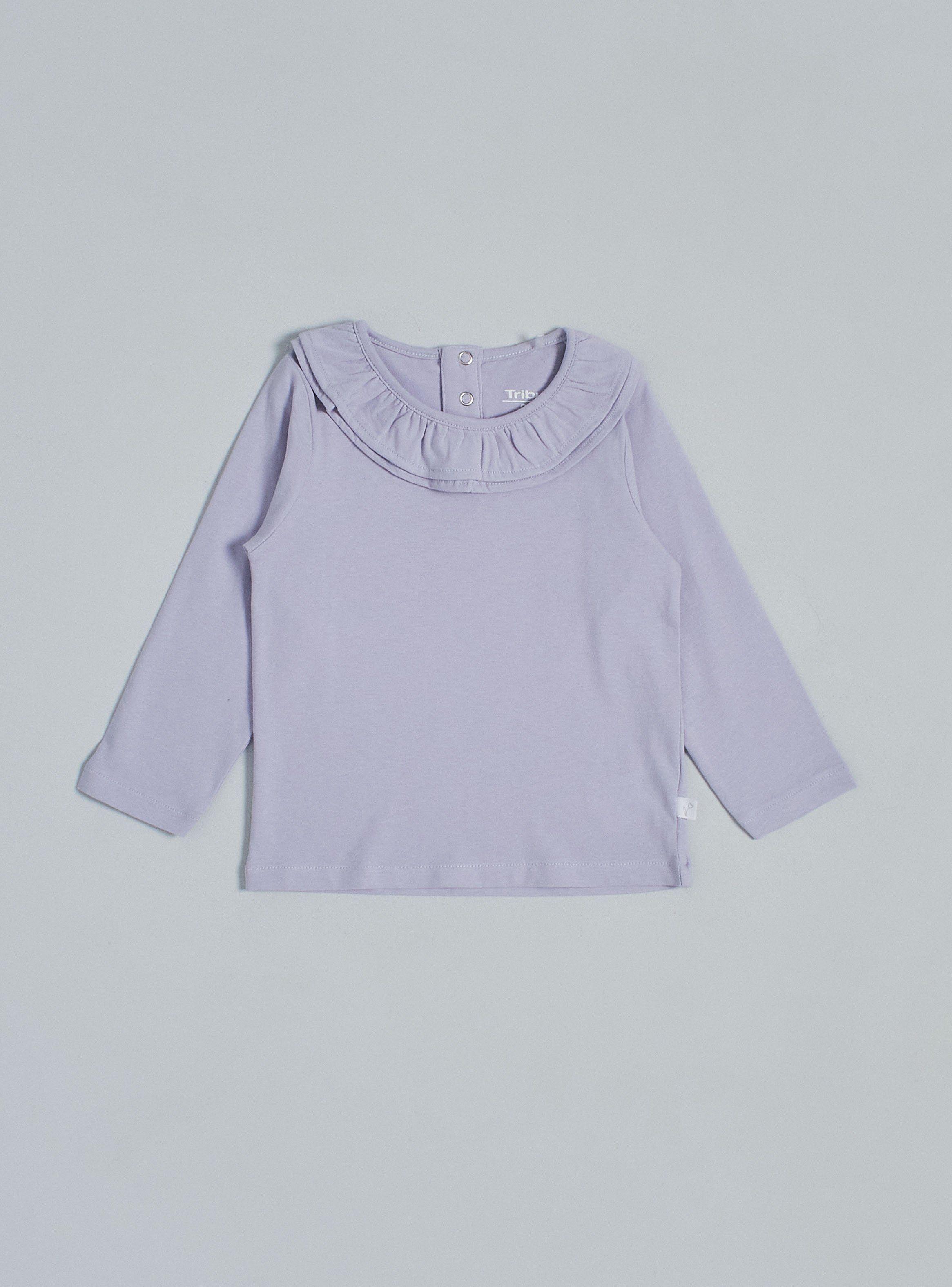 Polera Lisa Manga Larga con Cuello-0