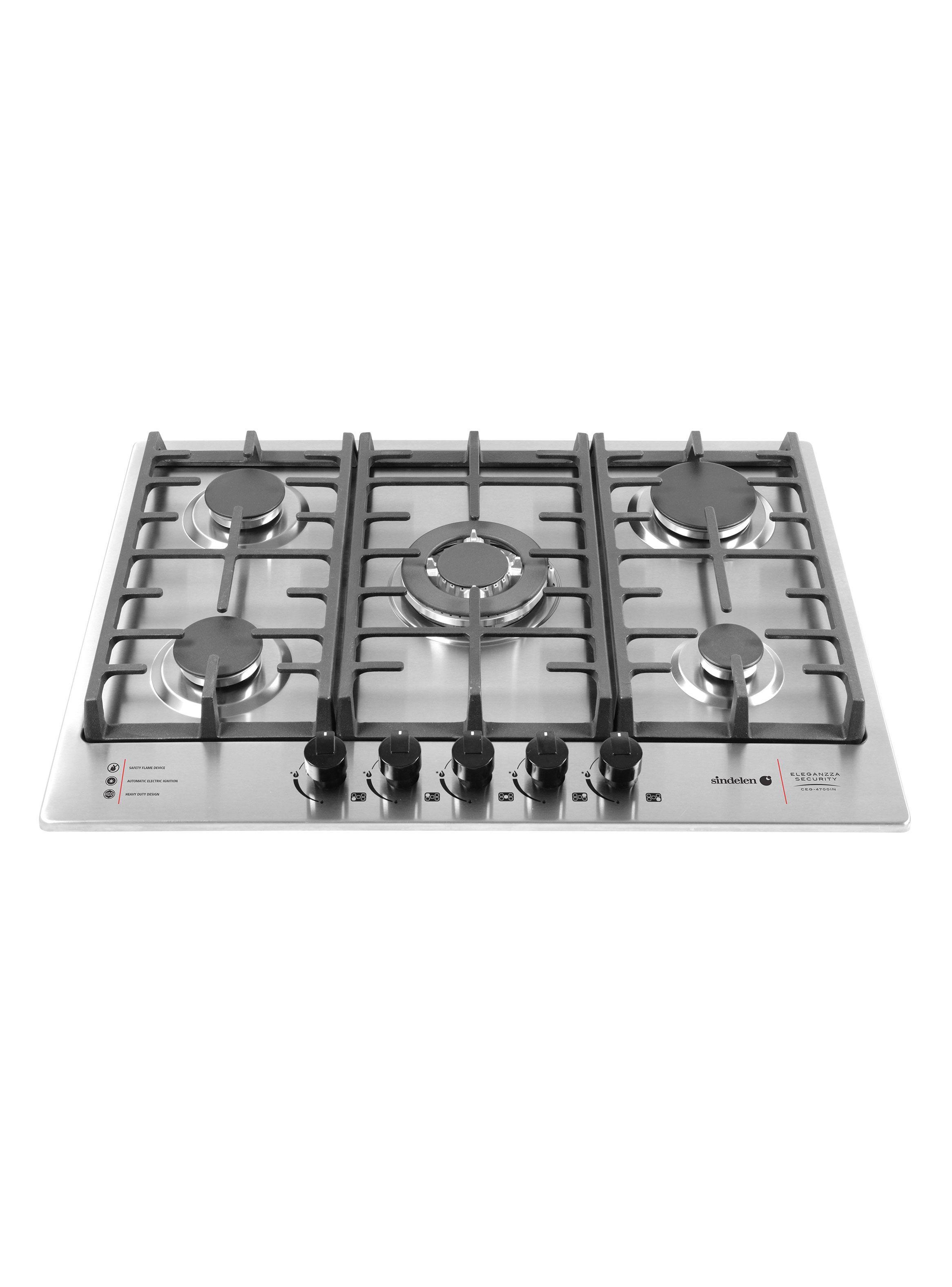 Encimera a Gas 5 Quemadores CEG-4700IN Security Inox-2