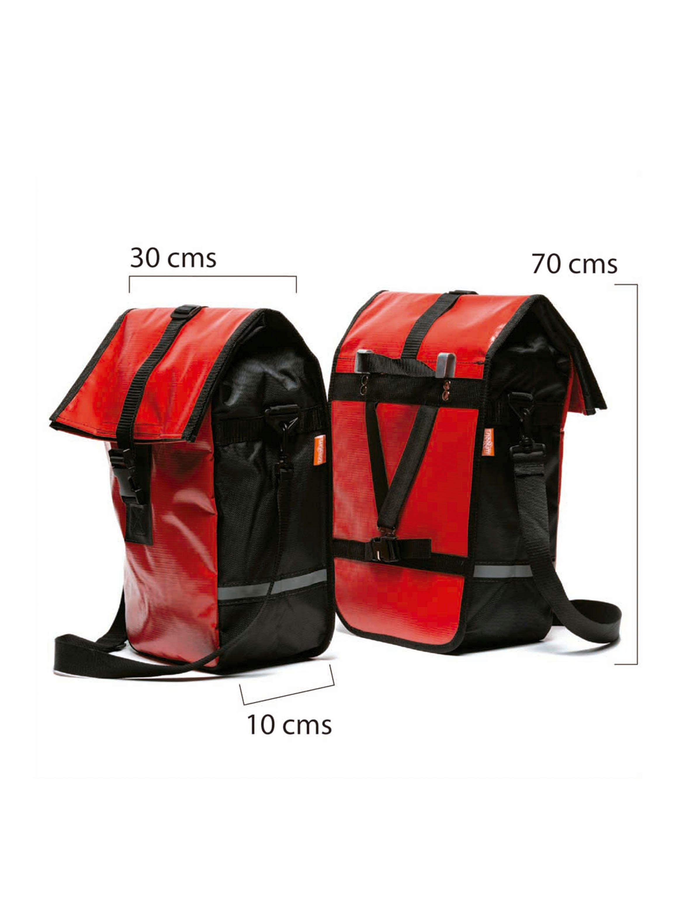 Alforja Doble Impermeable Rojo-1