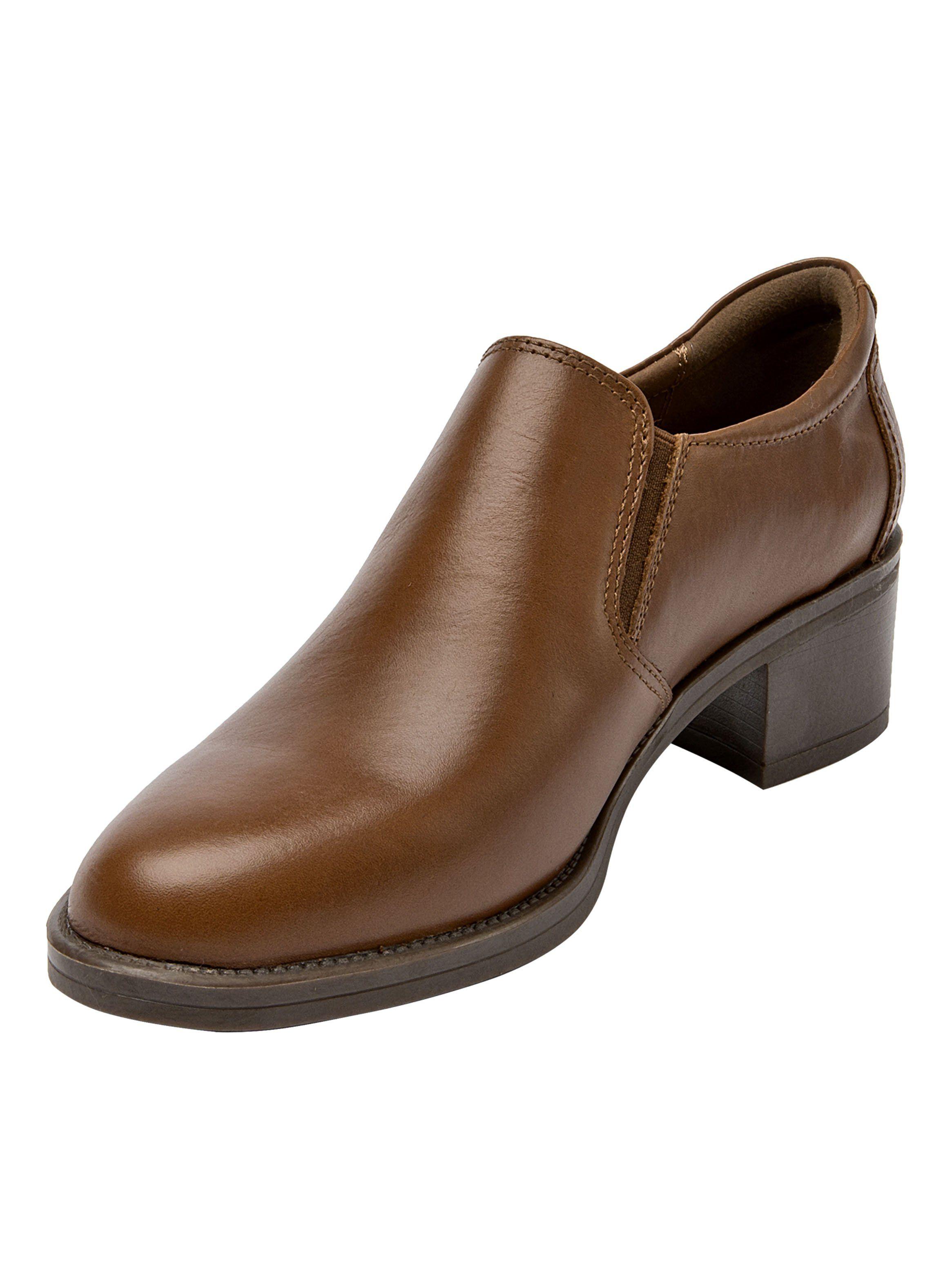 Zapato Casual J073  Cuero Taco Cuadrado Mujer-3