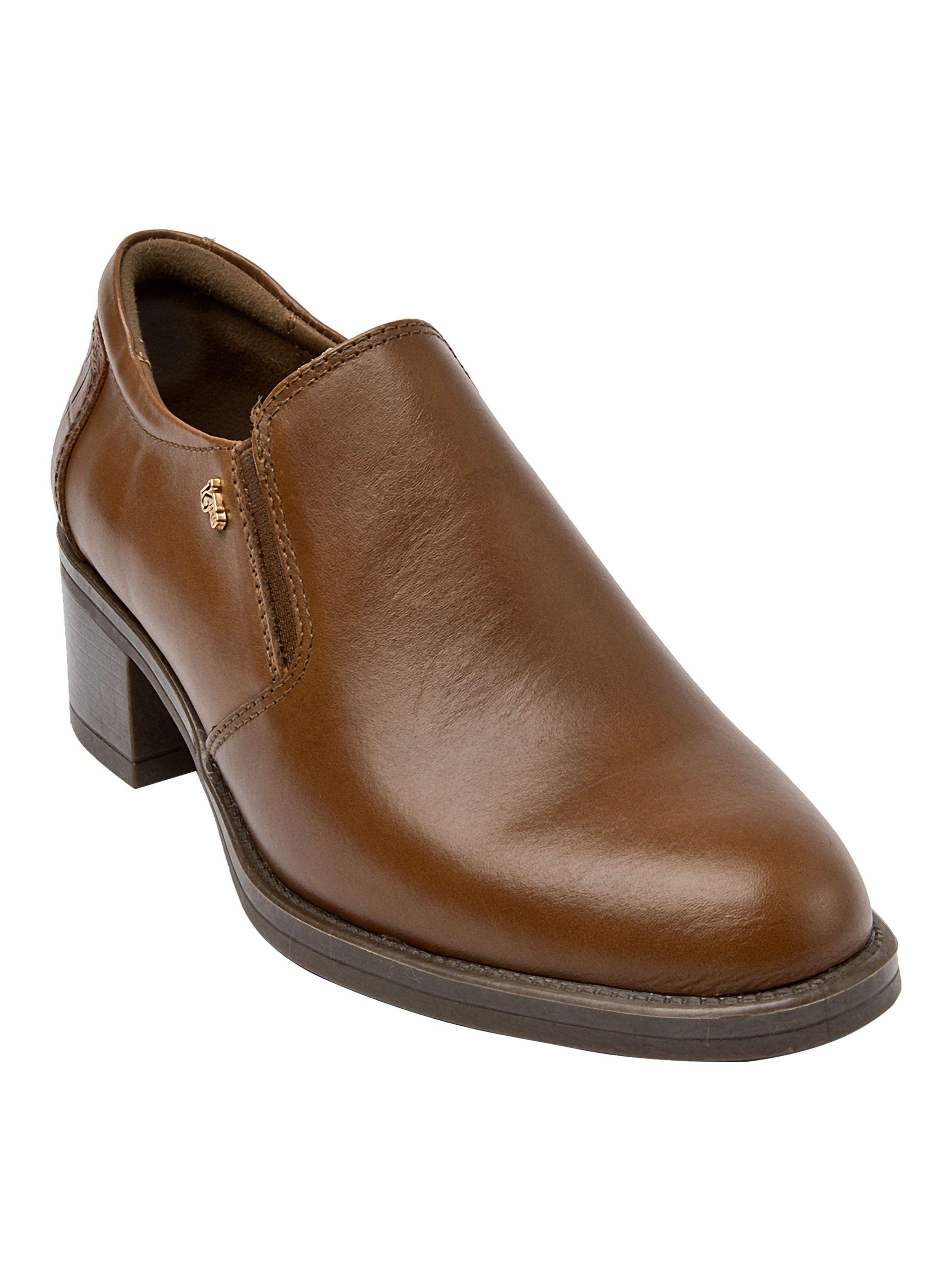 Zapato Casual J073  Cuero Taco Cuadrado Mujer-1