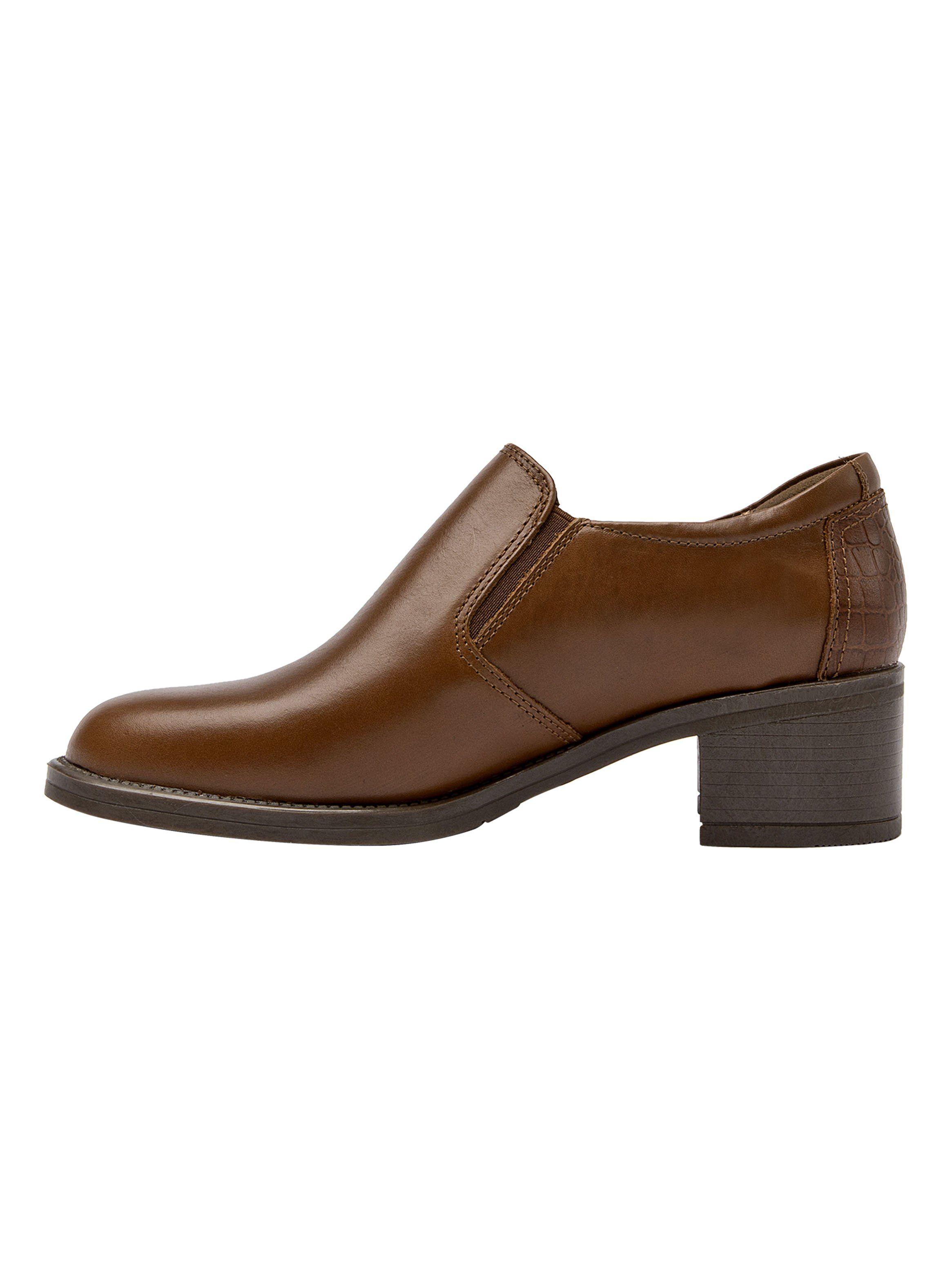 Zapato Casual J073  Cuero Taco Cuadrado Mujer-2