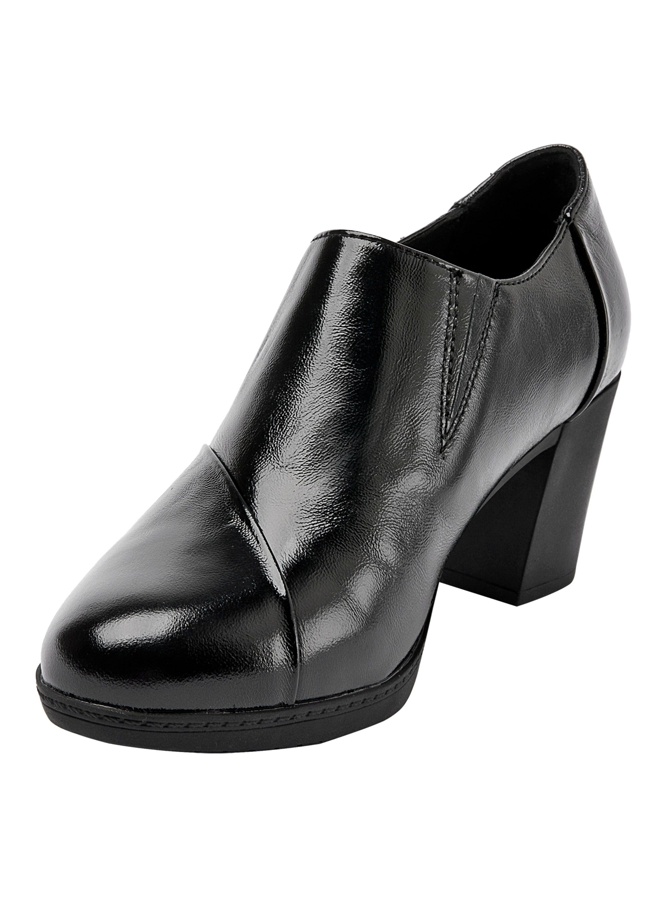 Zapato Caual  J076 Cuero Taco Cuadrado Mujer-3