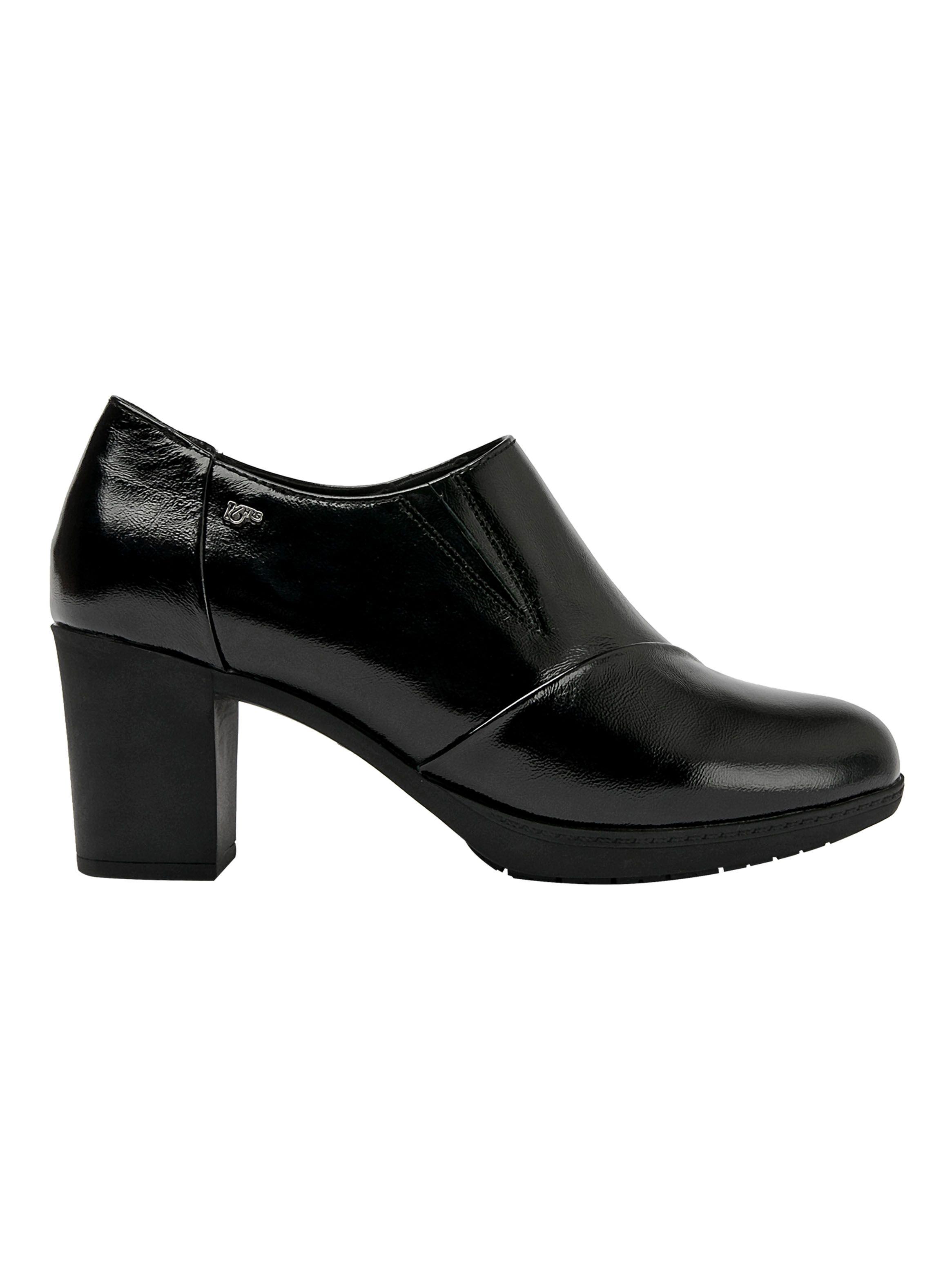 Zapato Caual  J076 Cuero Taco Cuadrado Mujer-0