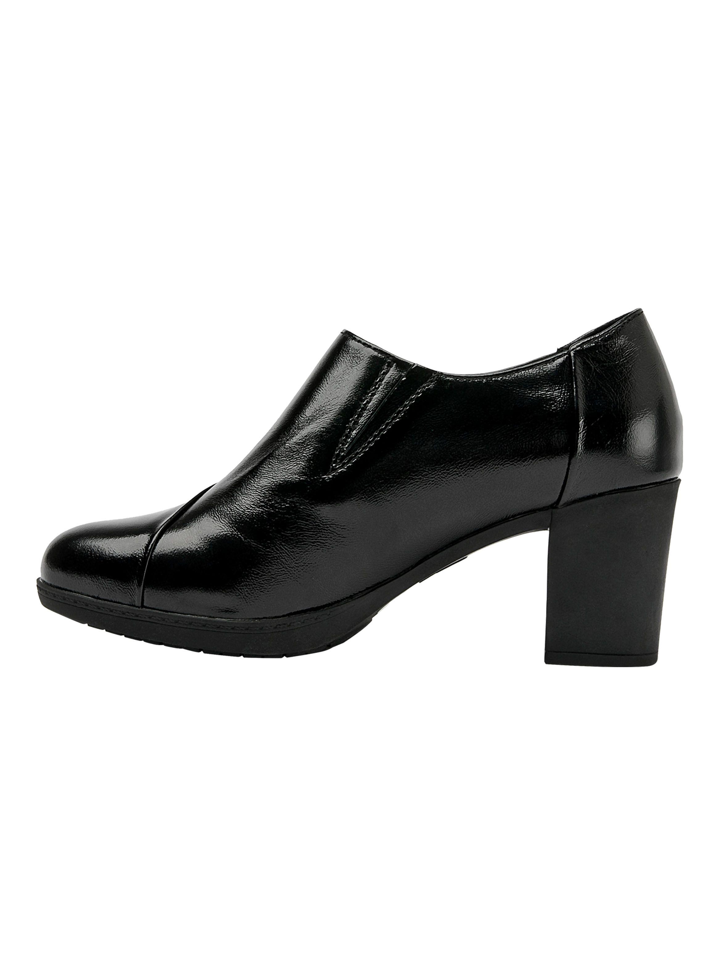Zapato Caual  J076 Cuero Taco Cuadrado Mujer-2