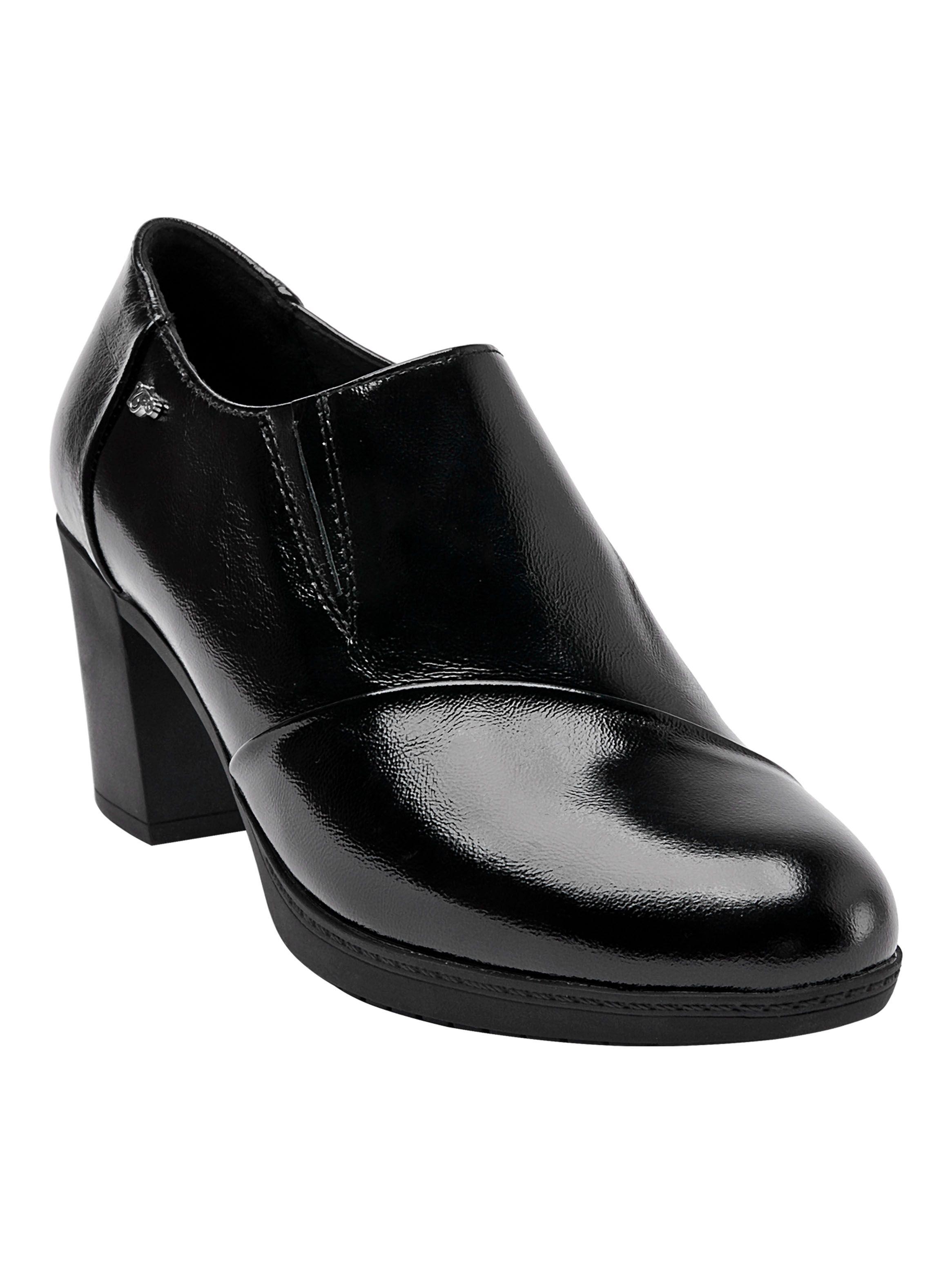 Zapato Caual  J076 Cuero Taco Cuadrado Mujer-1