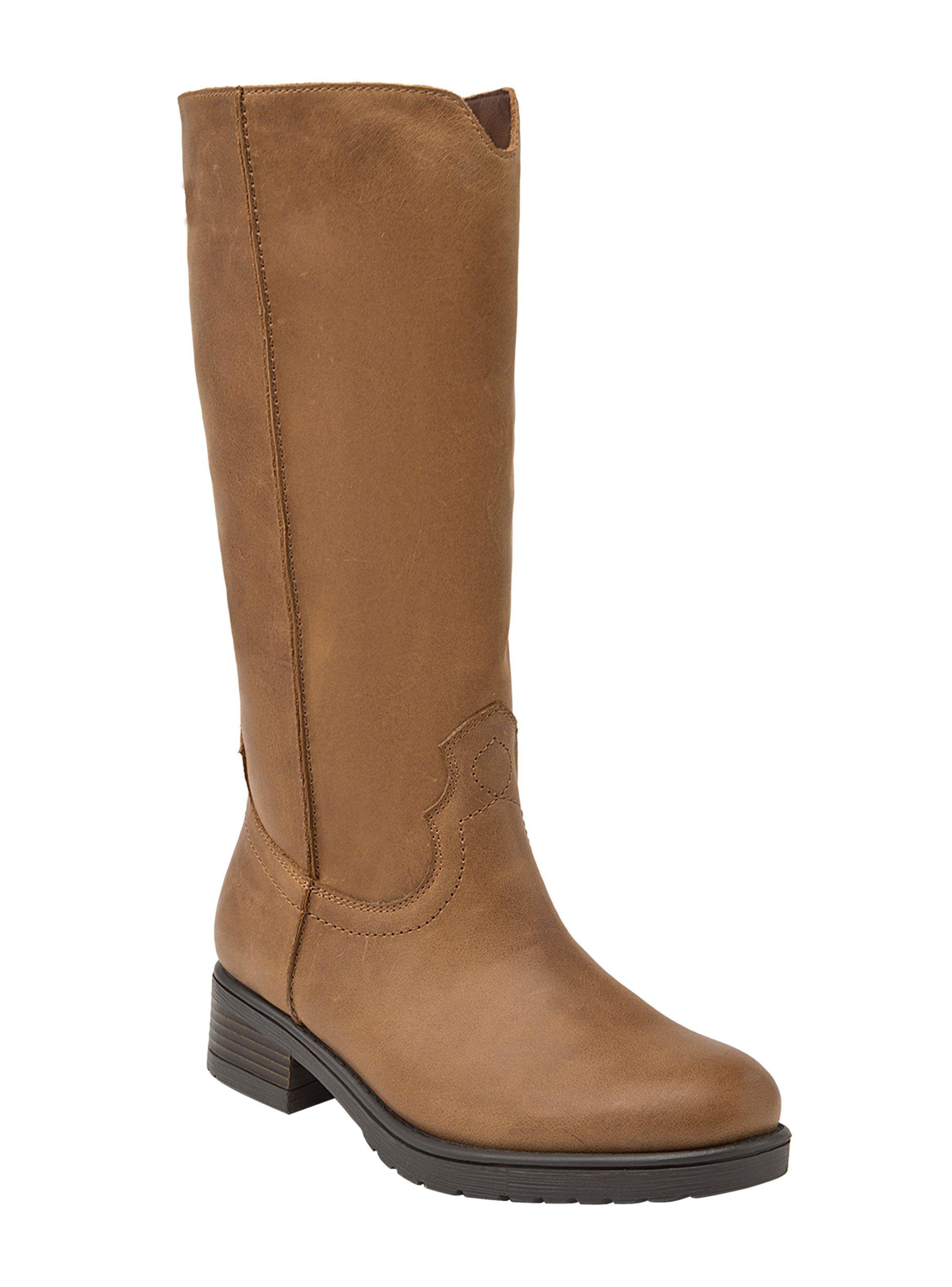 Bota Cj049 Cuero Mujer-1
