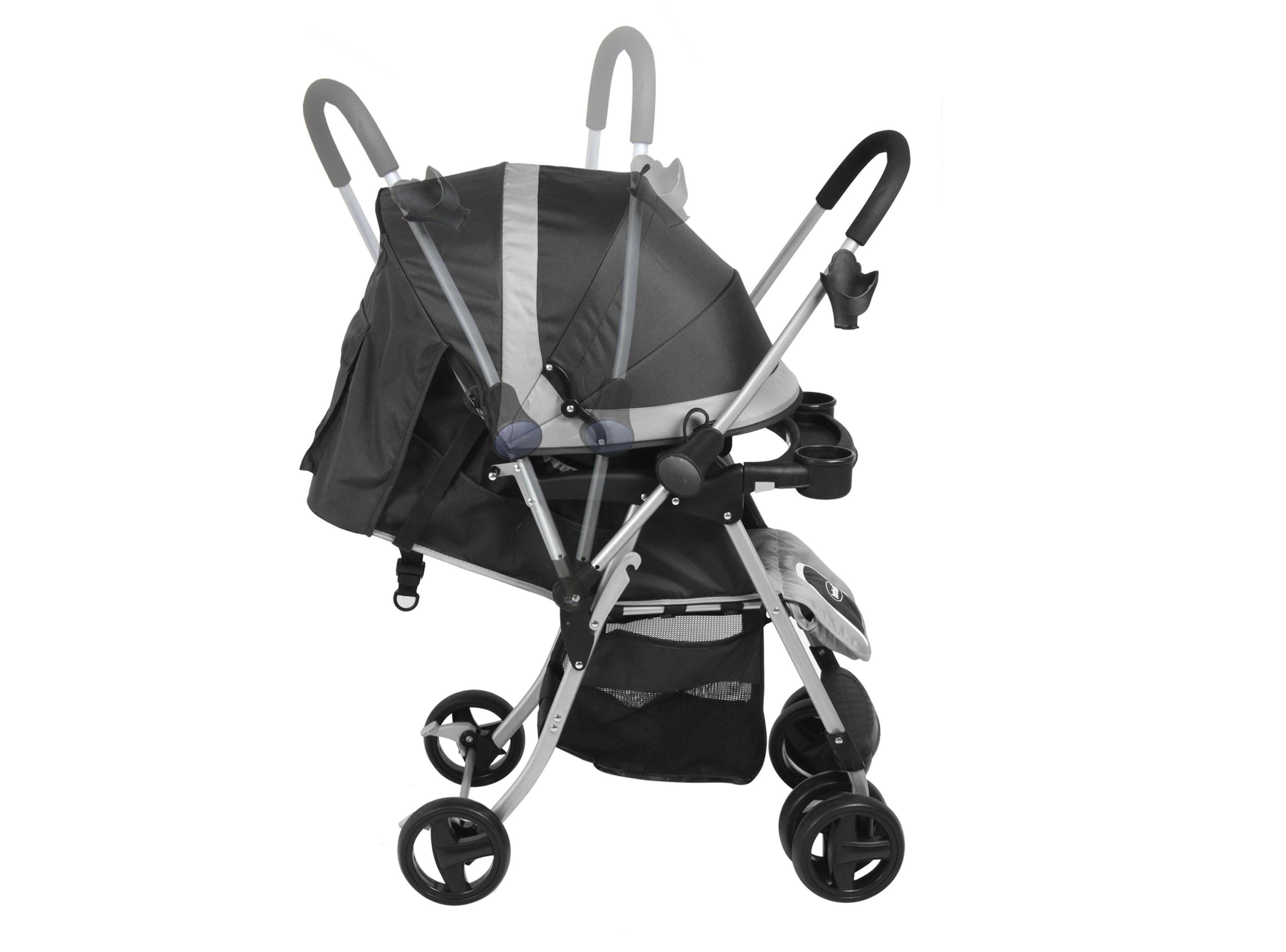 Coche Cuna & Paseo Twister Gris Bebesit-2