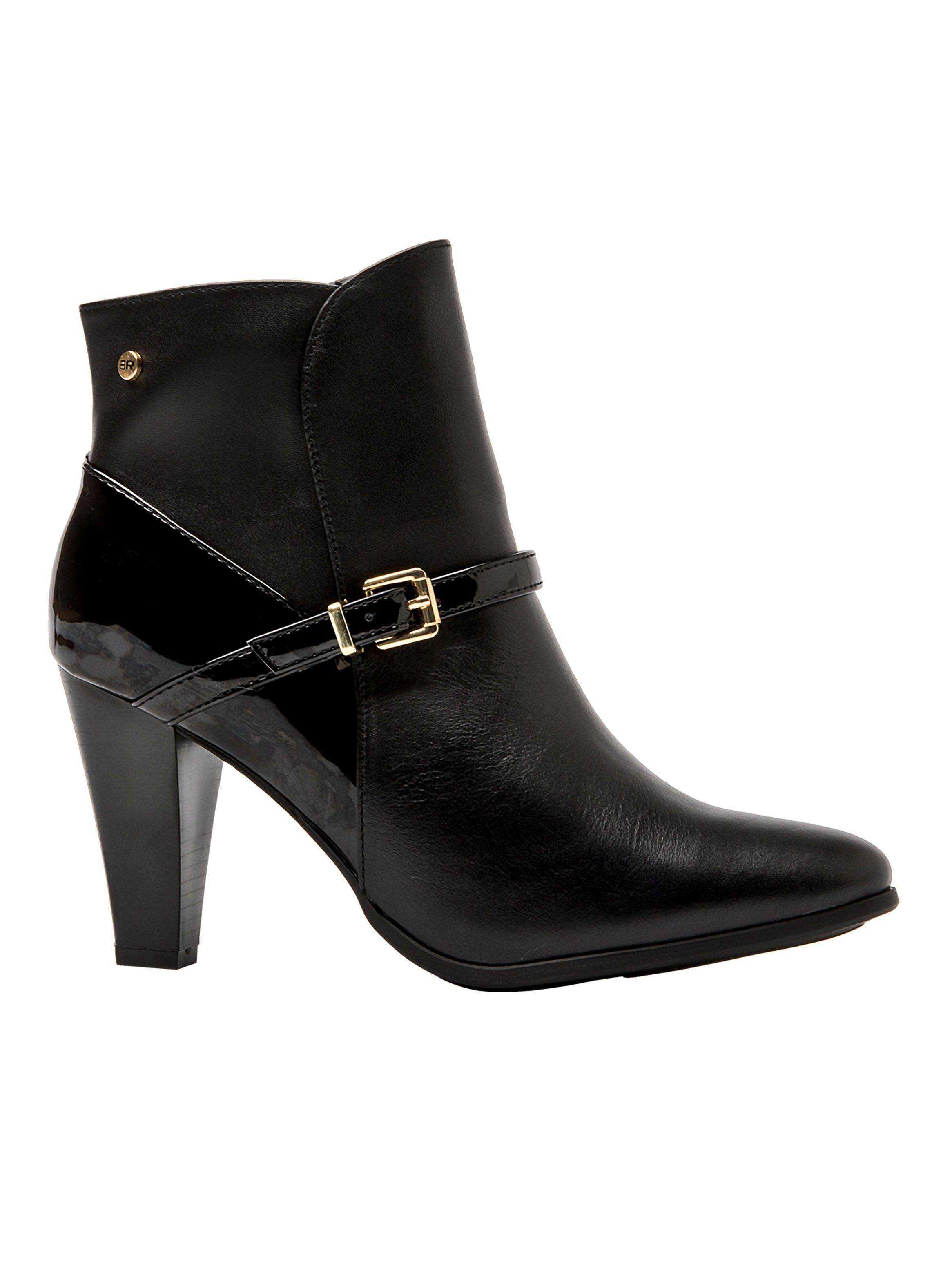 Botín Cj002 Cuero Mujer-0