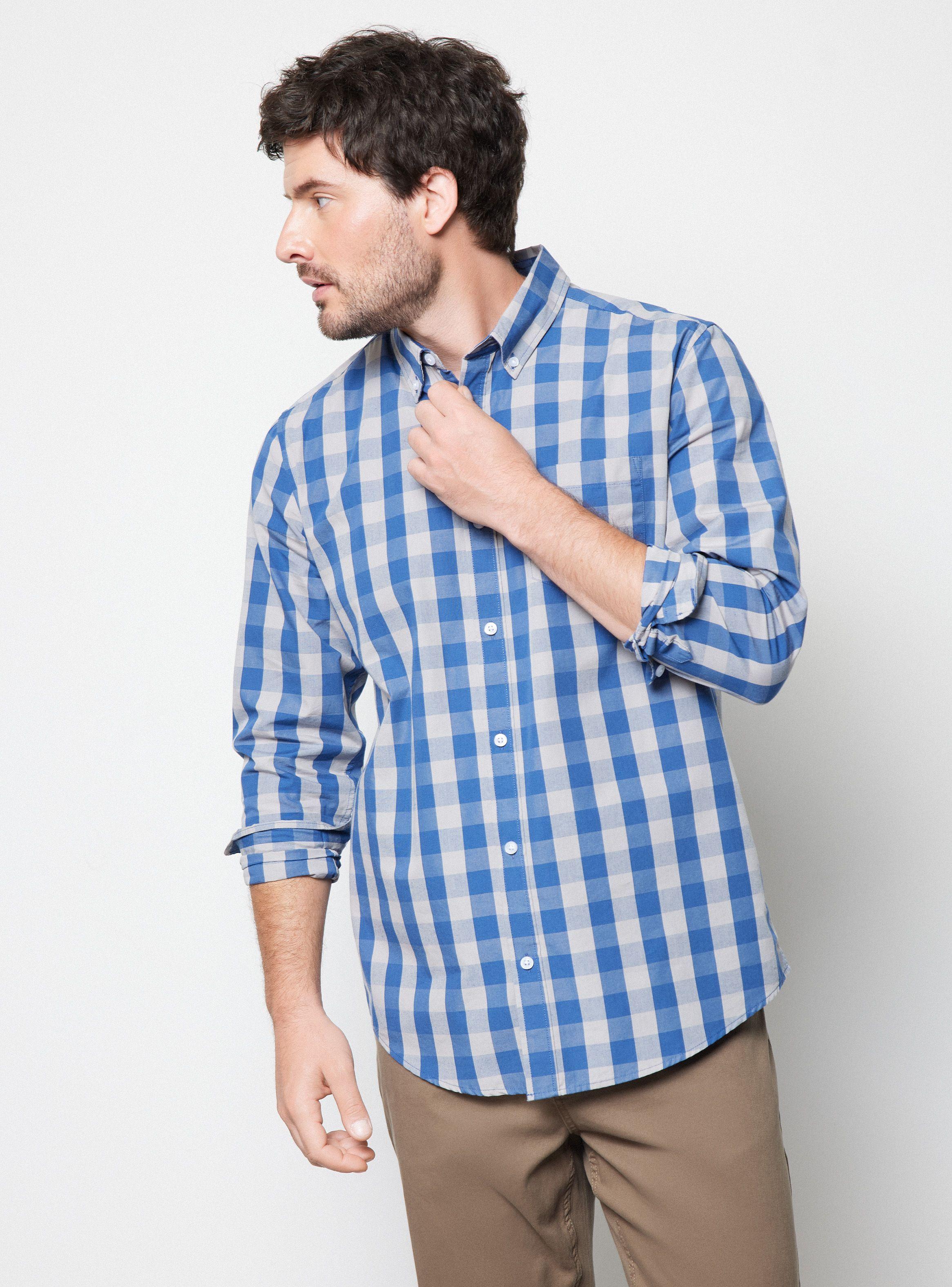 Camisa ML Cuadros Grandes Regular Fit-0