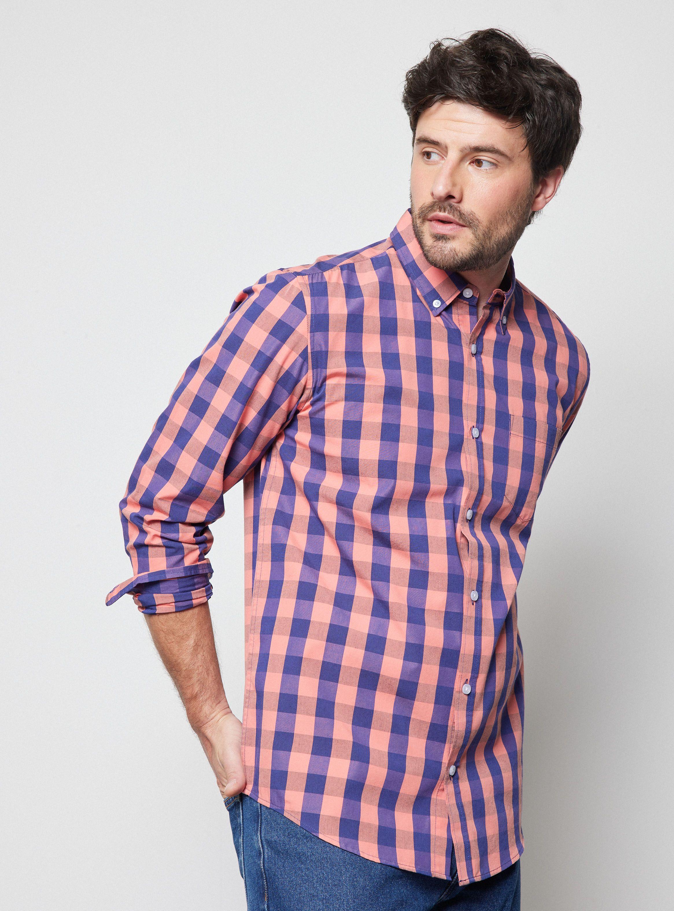 Camisa ML Cuadros Grandes Regular Fit-0