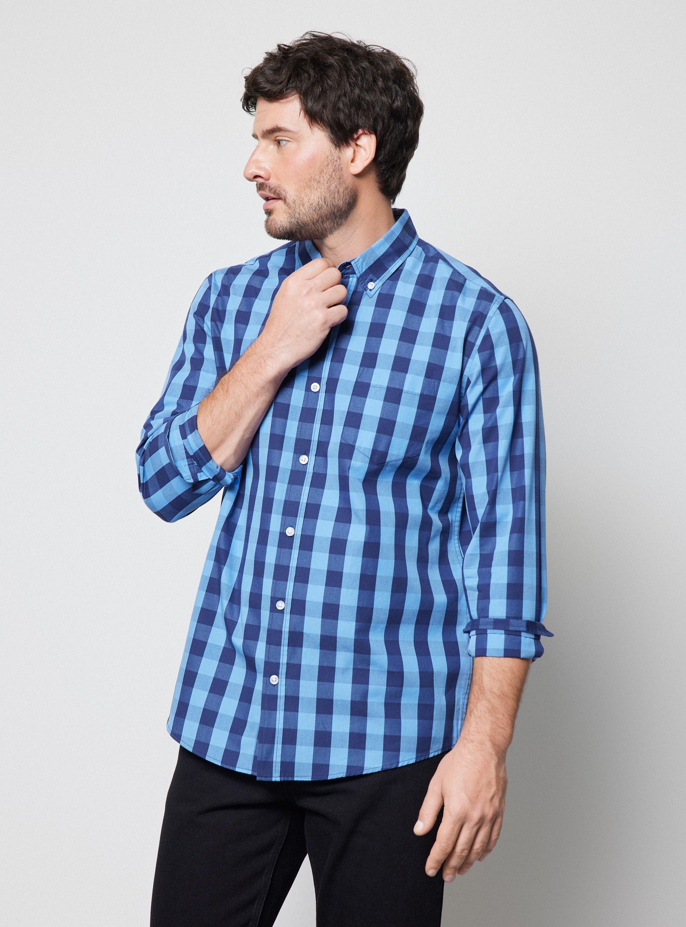 Camisa ML Cuadros Grandes Regular Fit-0