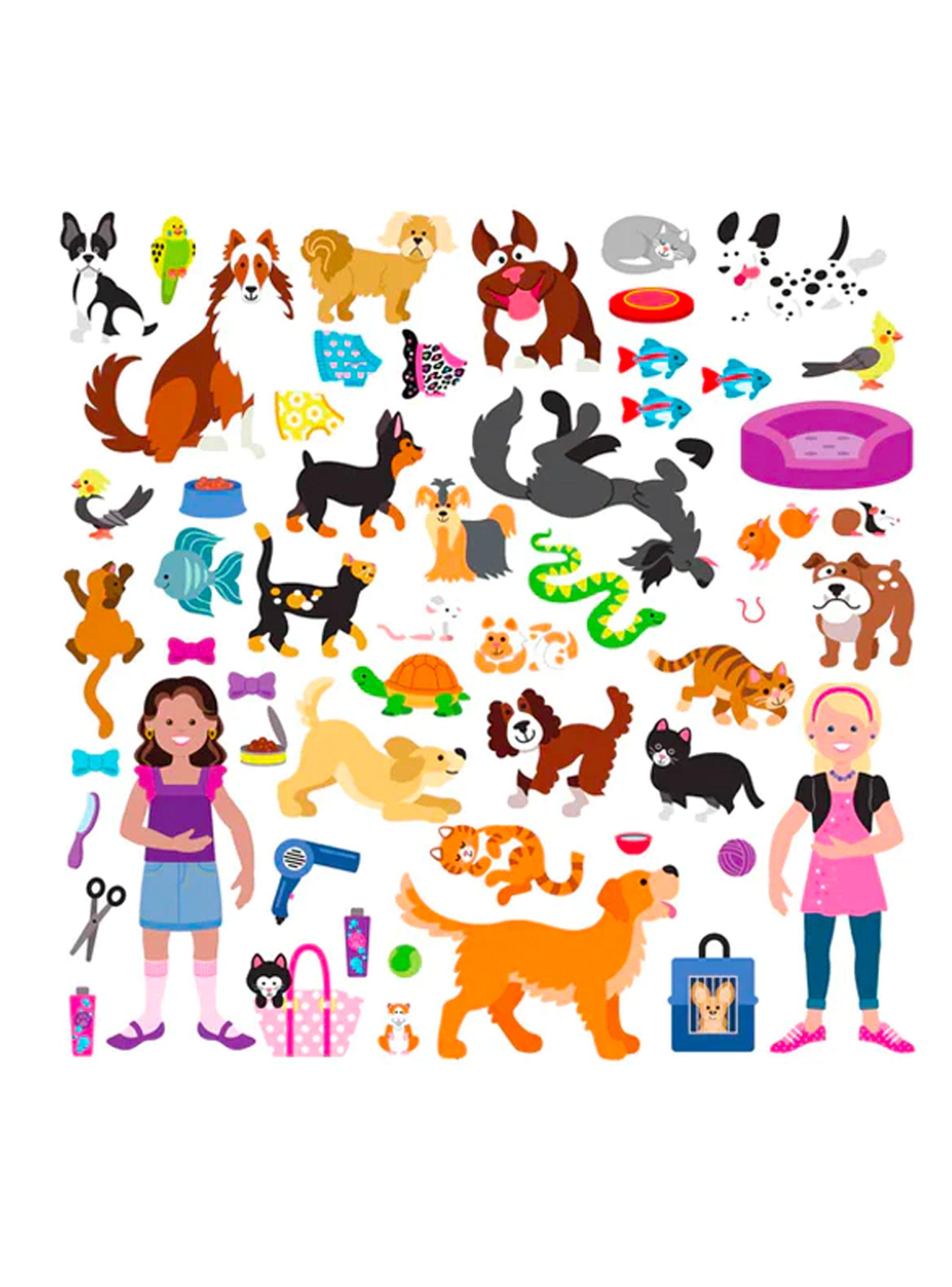 Puffy Stickers Reutilizables Mascotas-2