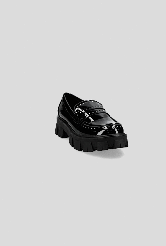 Mocasín con Tachas Metálicas Suela Track Mujer-4