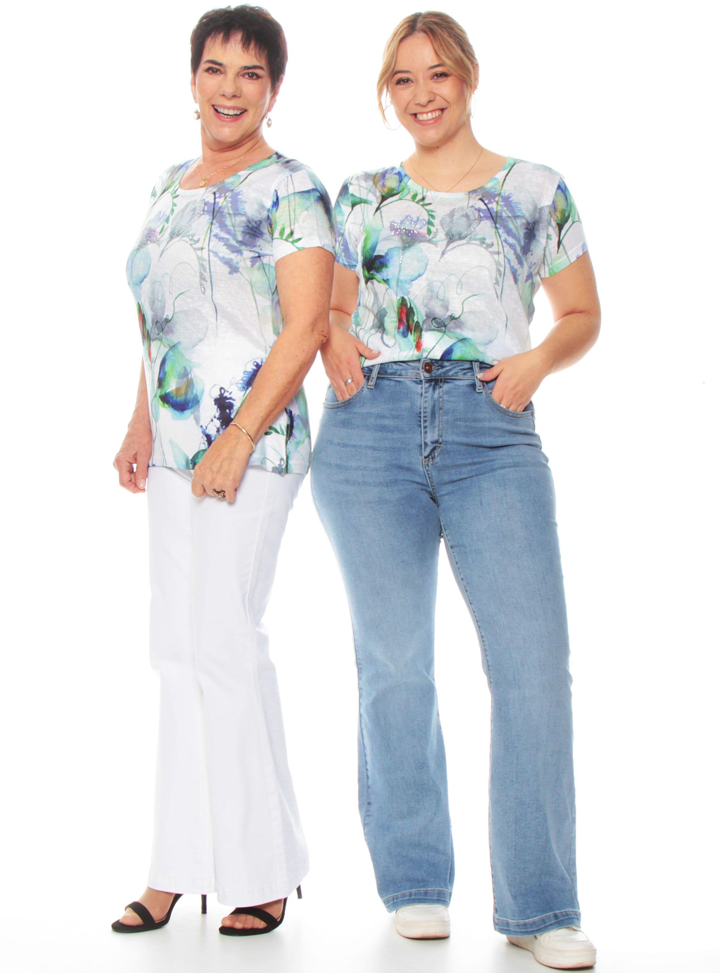 Polera Estampada Escote Redondo Detalle Strass-3