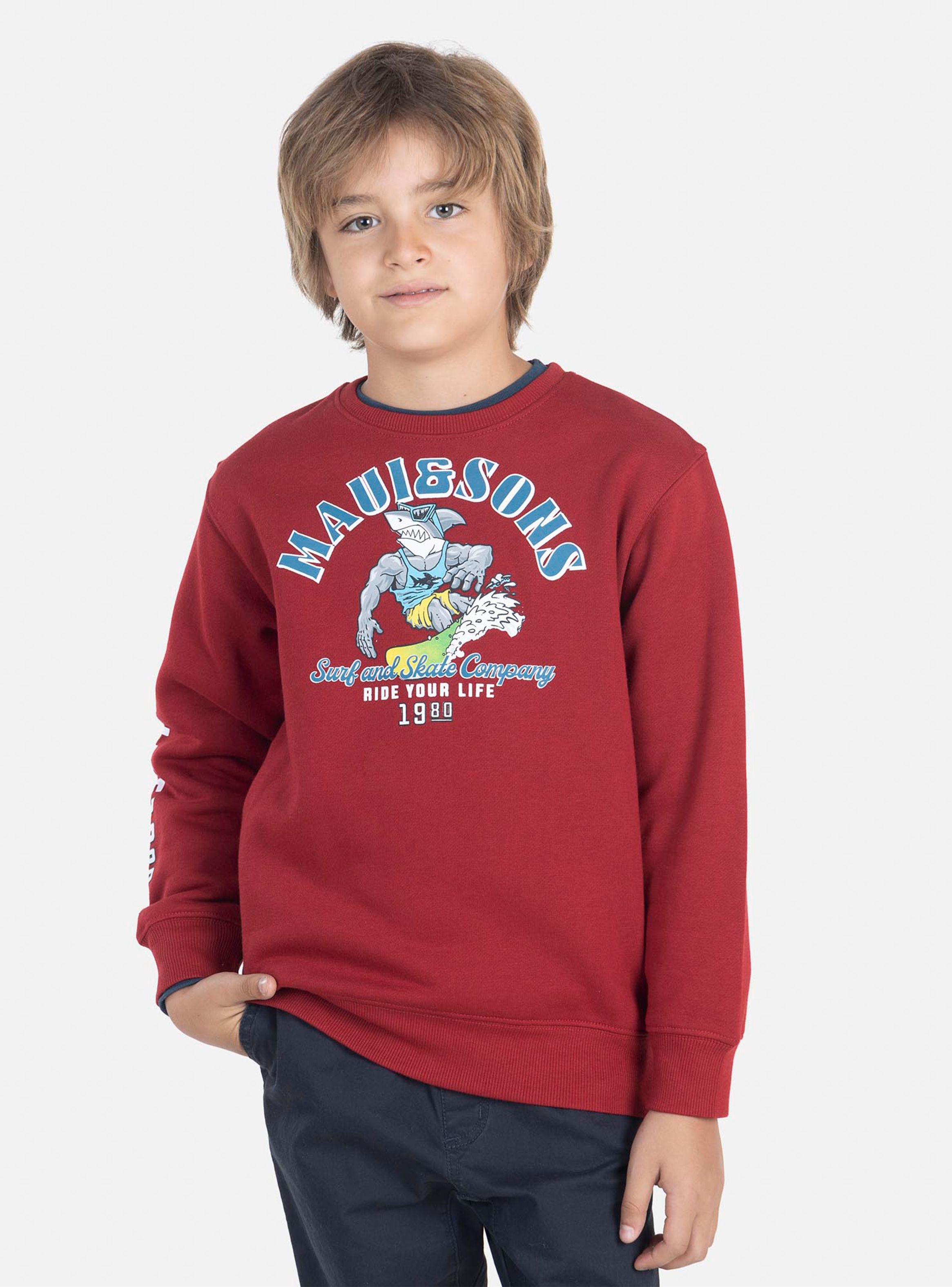 Polerón Cuello Redondo Manga Larga Niño Rojo-0